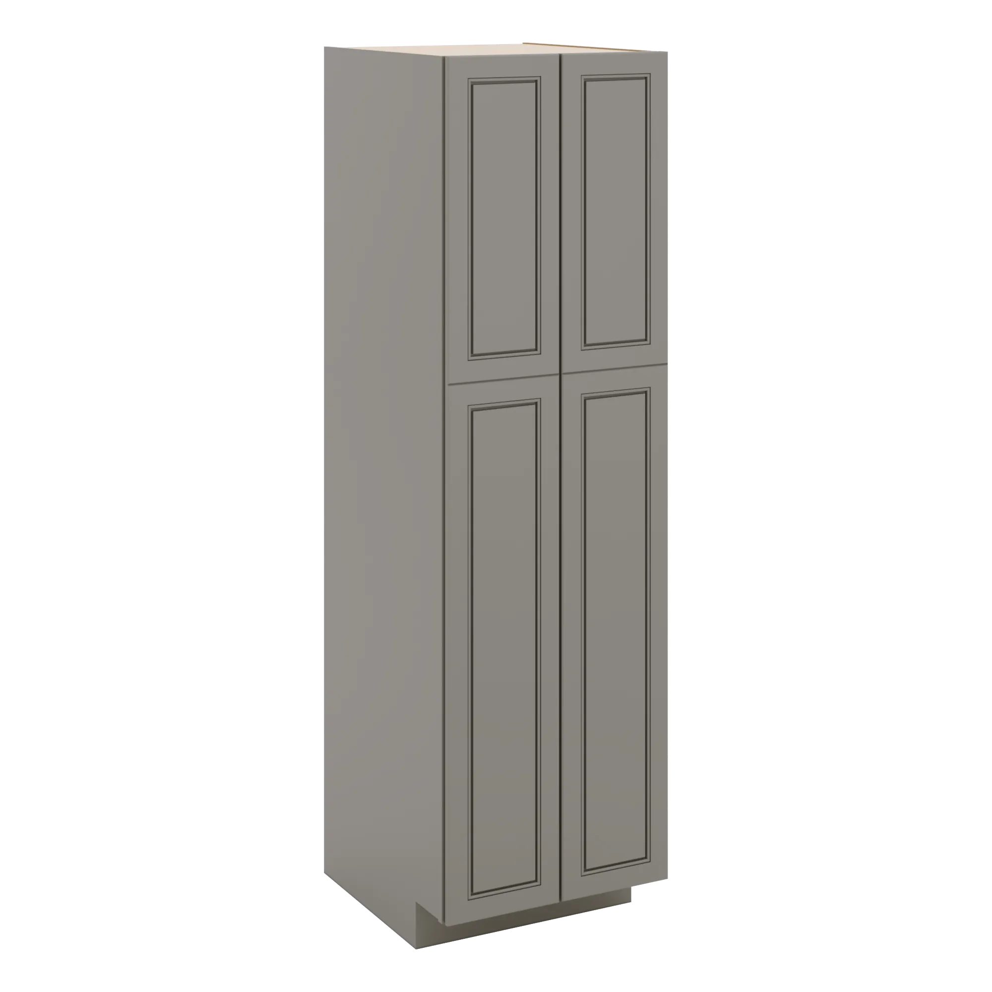 J&K Greige K3 Pantry w/Roll-Out Trays 24" W x 84" H x 27" D