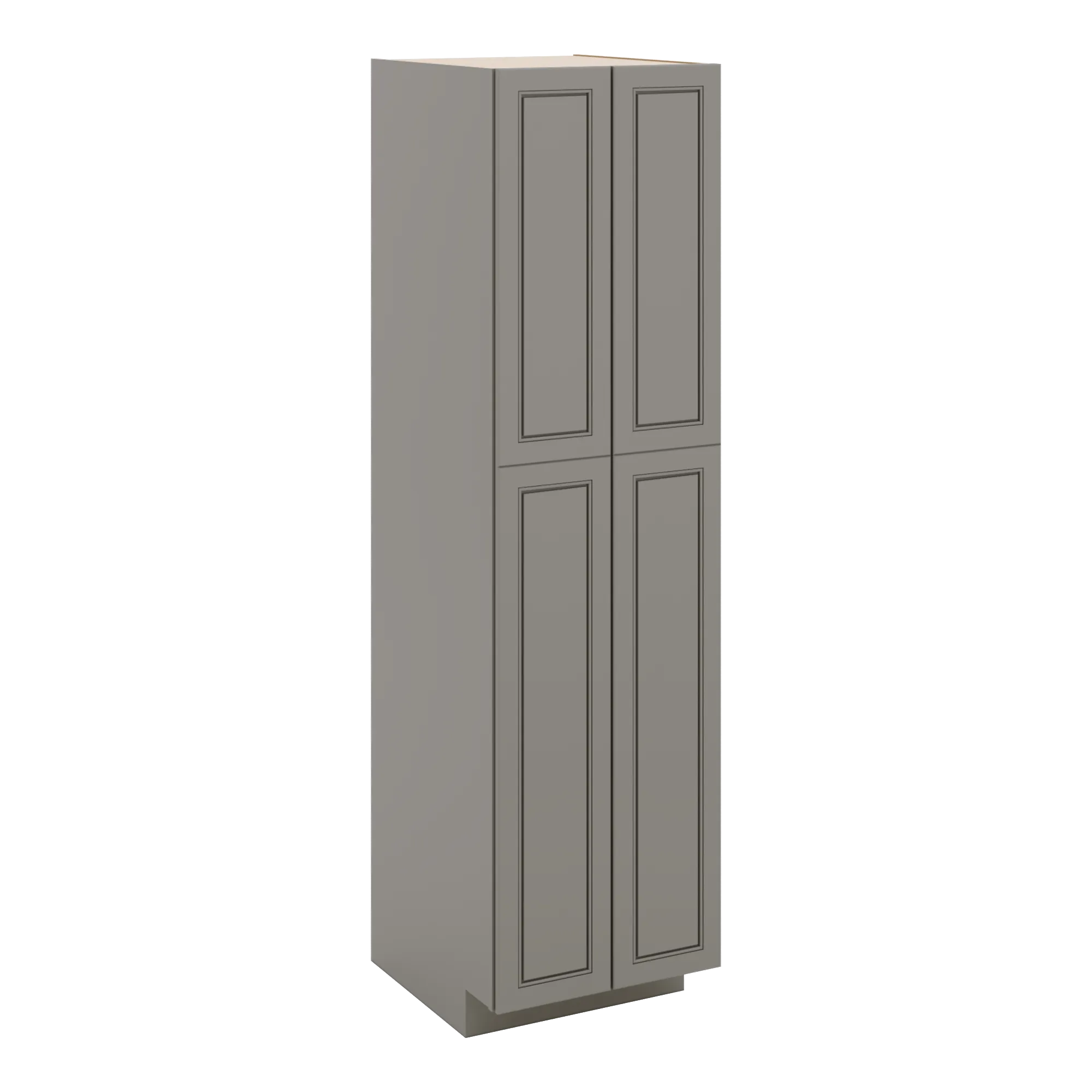 J&K Greige K3 Pantry w/Roll-Out Trays 24" W x 90" H x 27" D