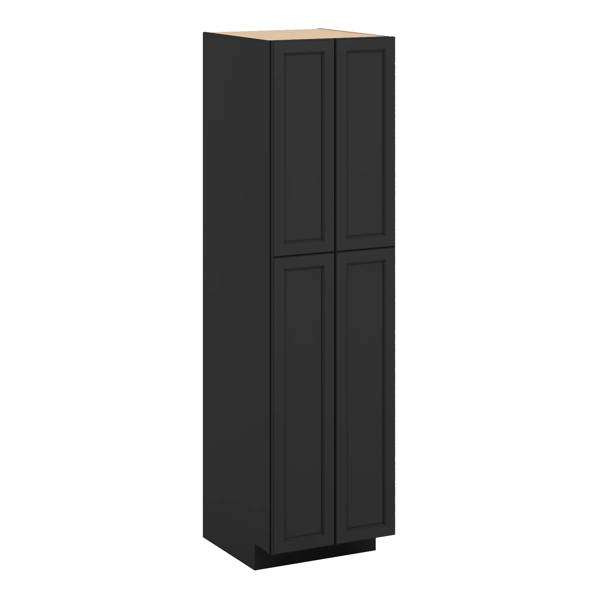J&K Charcoal E2 Pantry w/Roll-Out Trays 24" W x 90" H x 27" D