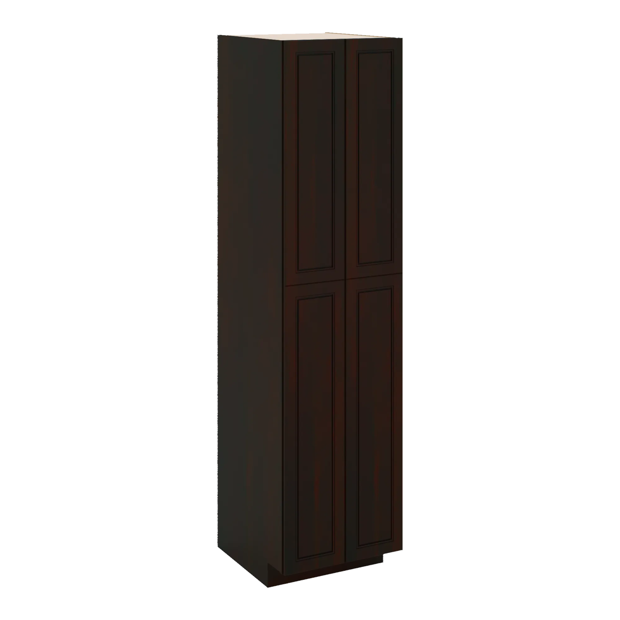 J&K Espresso K8 Pantry w/Roll-Out Trays 24" W x 96" H x 27" D