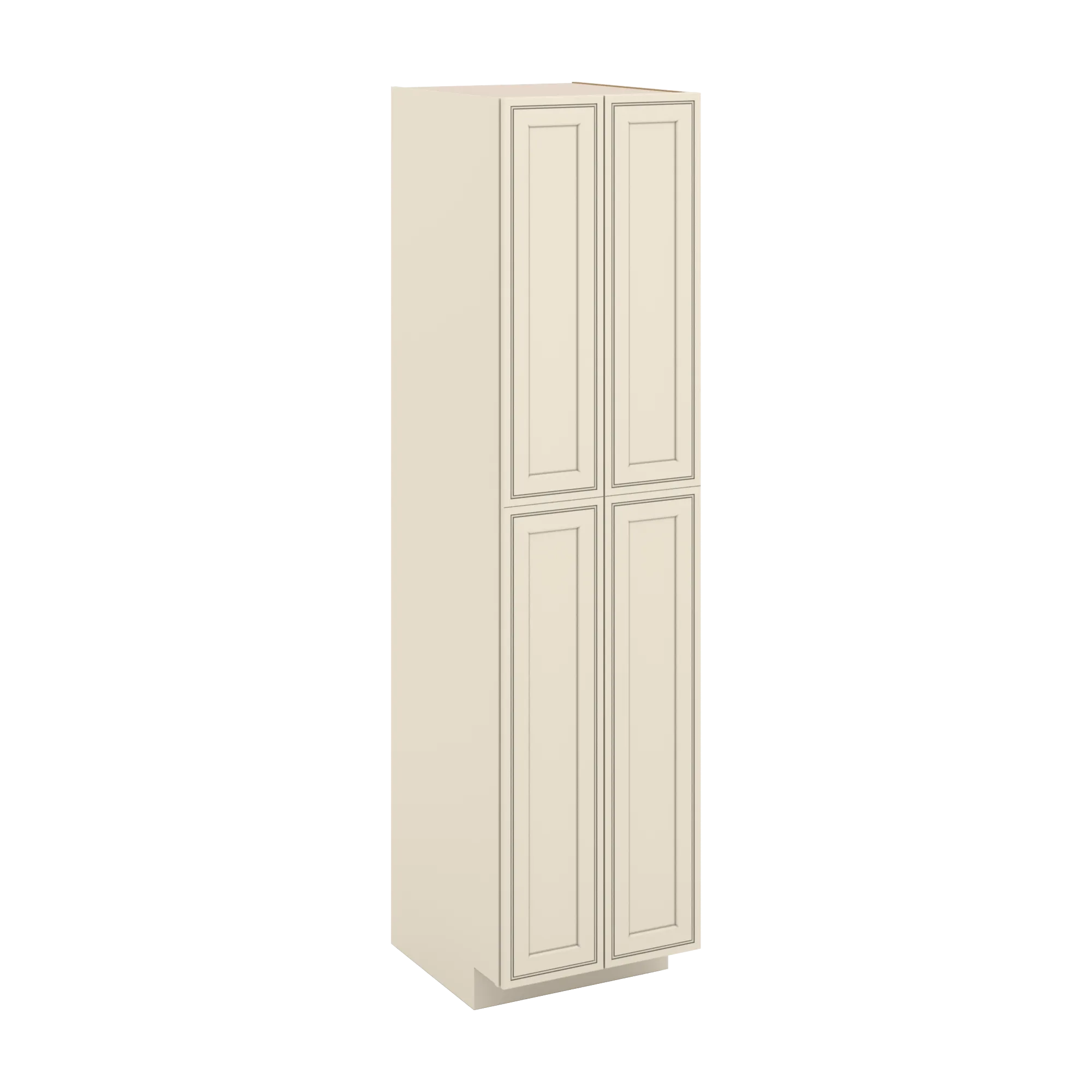 J&K Pearl Glazed H9 Pantry w/Roll-Out Trays 24" W x 96" H x 27" D