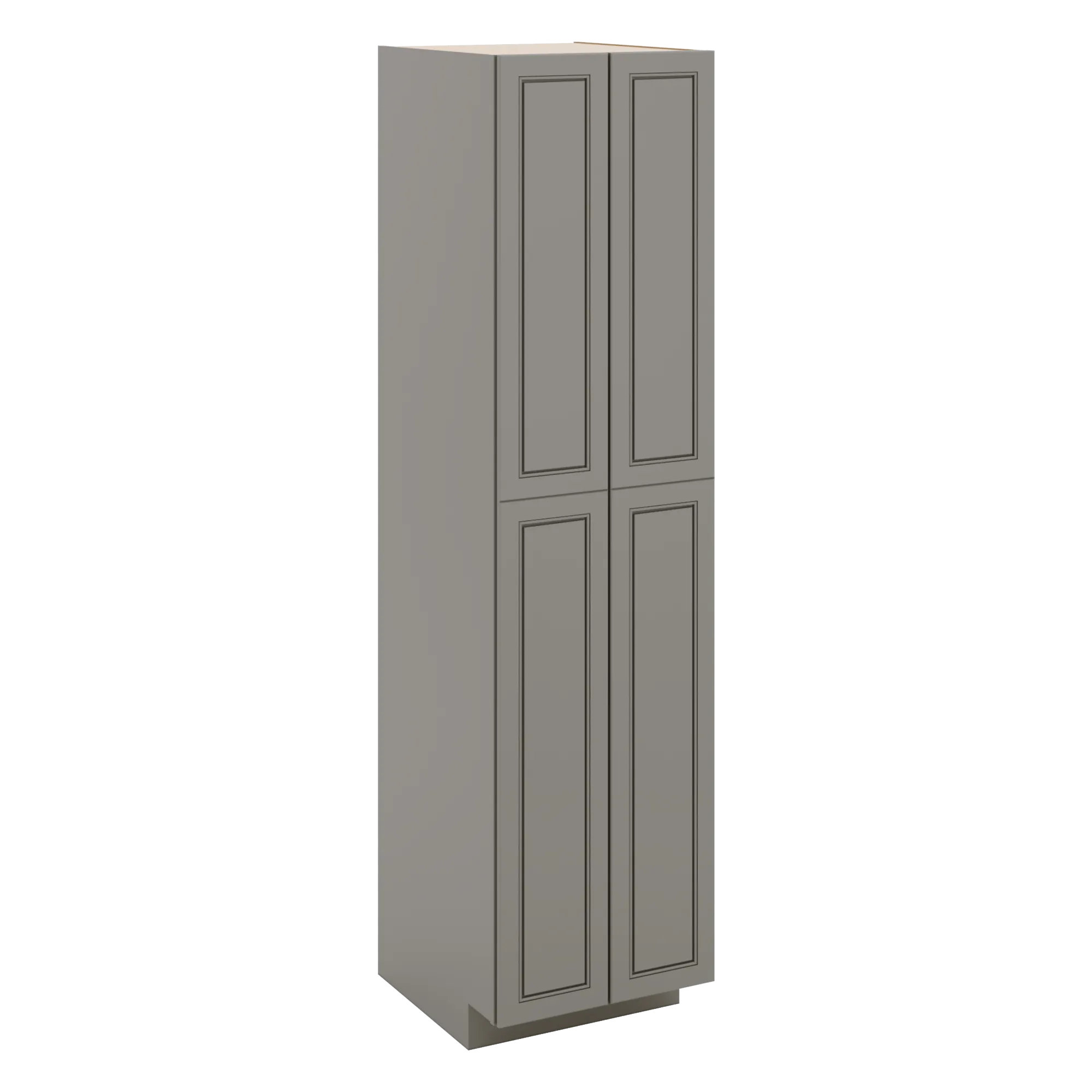 J&K Greige K3 Pantry w/Roll-Out Trays 24" W x 96" H x 27" D