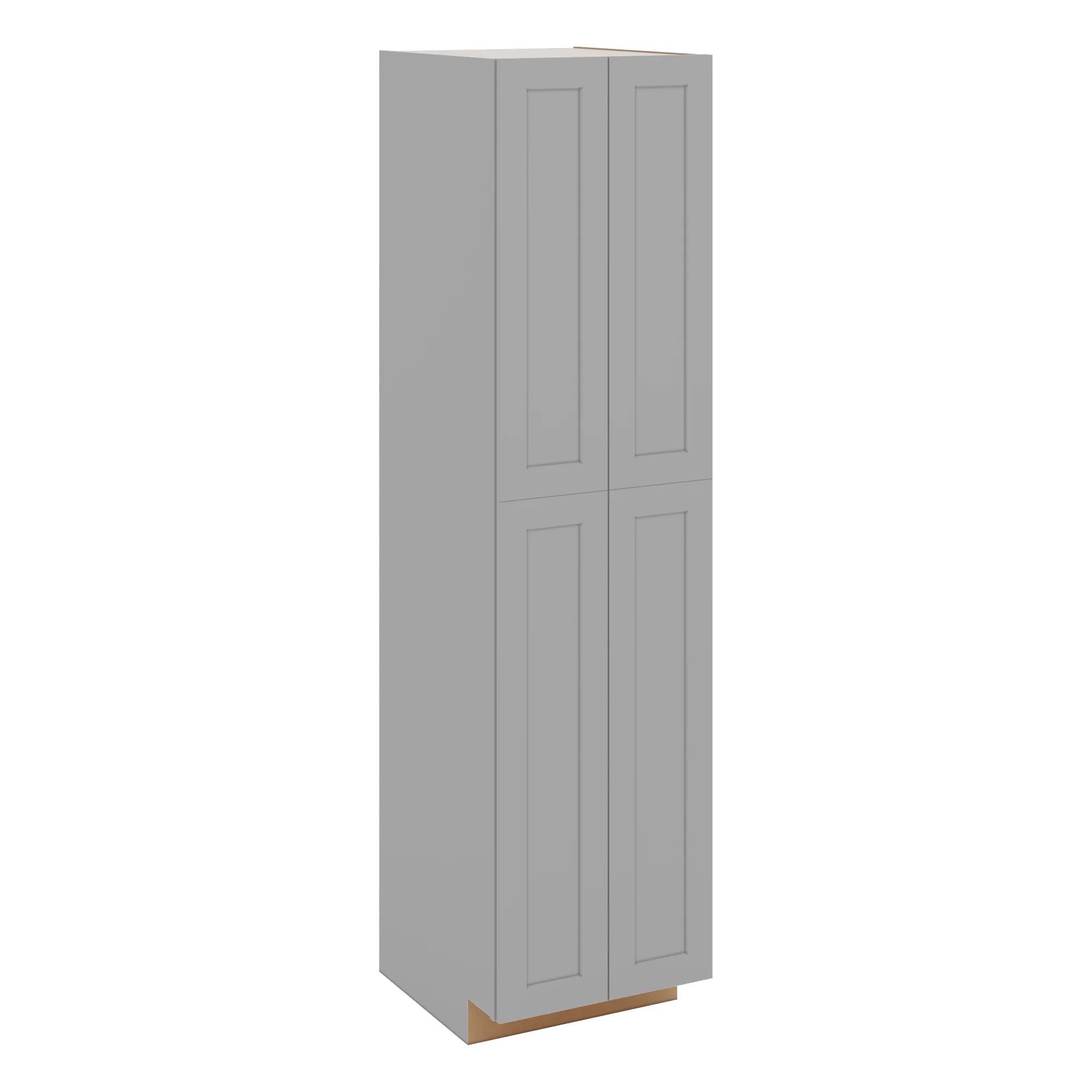 J&K Castle Grey S5 Pantry w/Roll-Out Trays 24" W x 96" H x 27" D