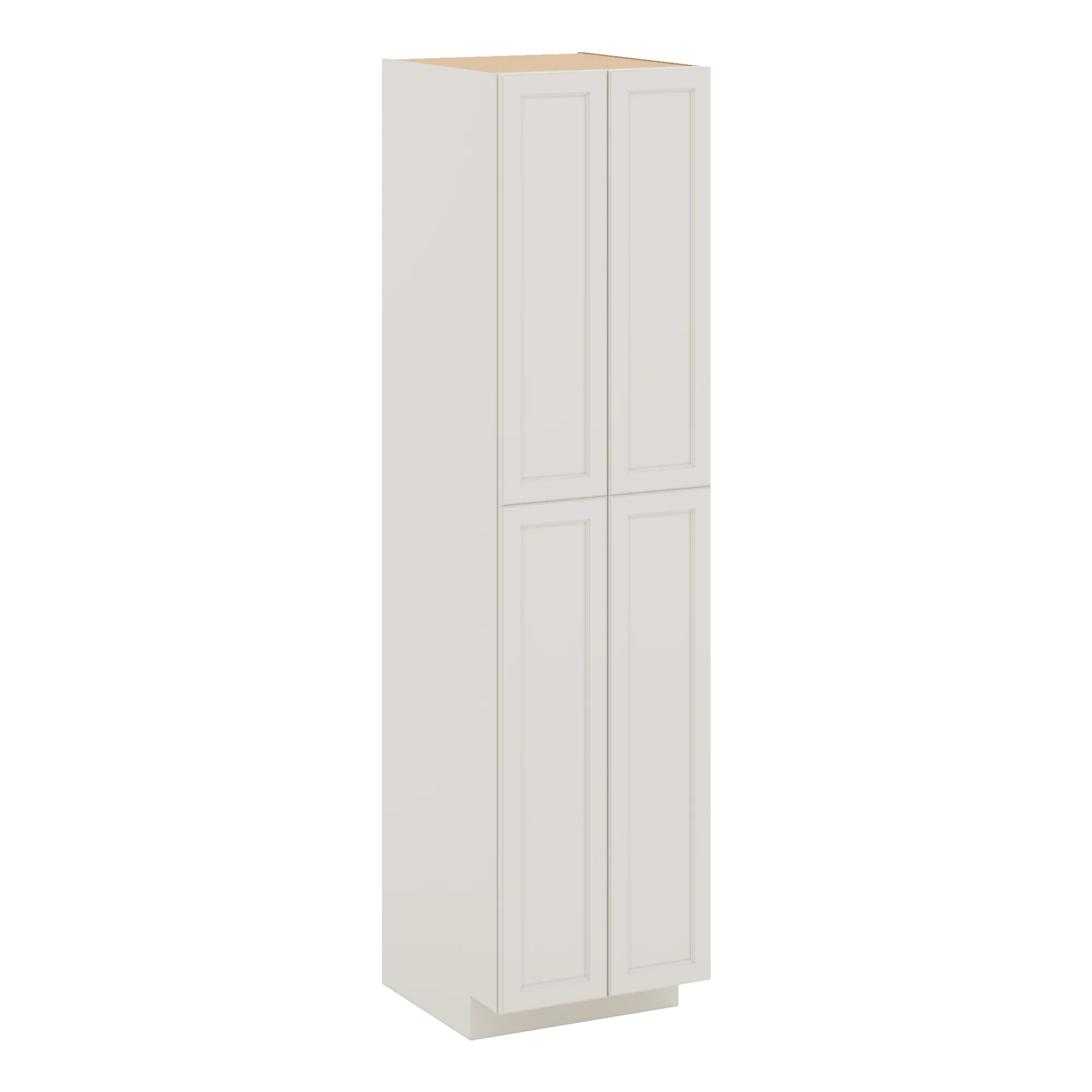 J&K Dove E1 Pantry w/Roll-Out Trays 24" W x 96" H x 27" D