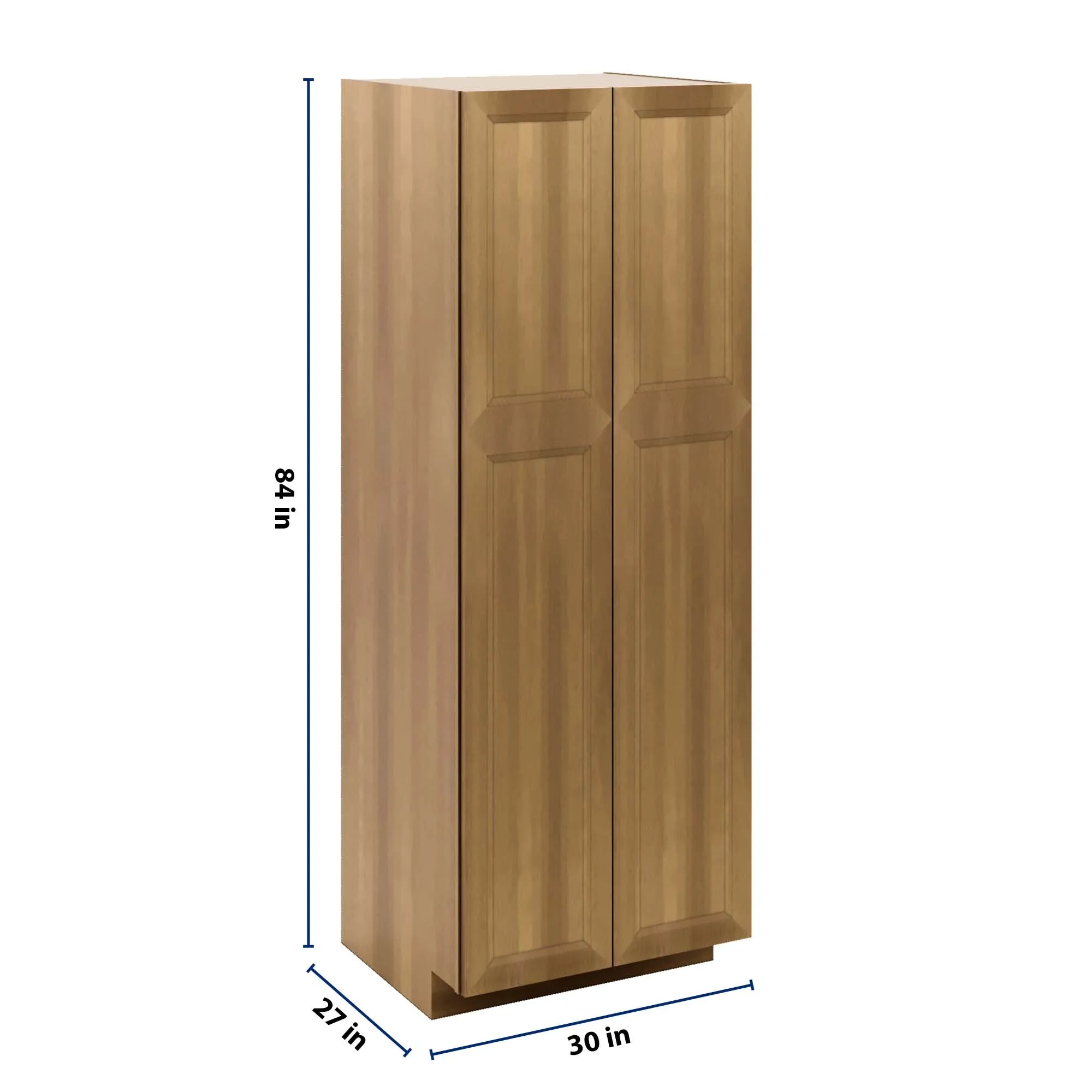 J&K Butterscotch B8 Pantry w/Roll-Out Trays 30" W x 84" H x 27" D