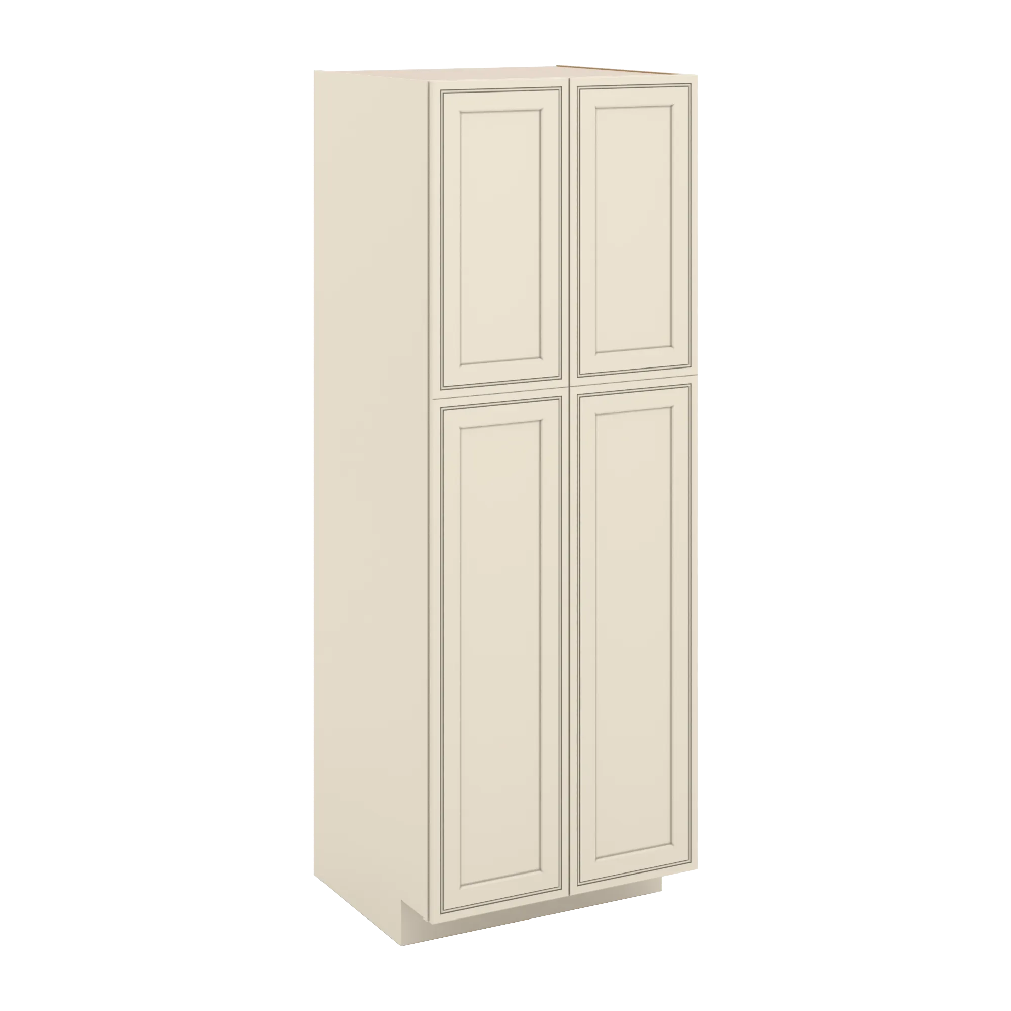 J&K Pearl Glazed H9 Pantry w/Roll-Out Trays 30" W x 84" H x 27" D