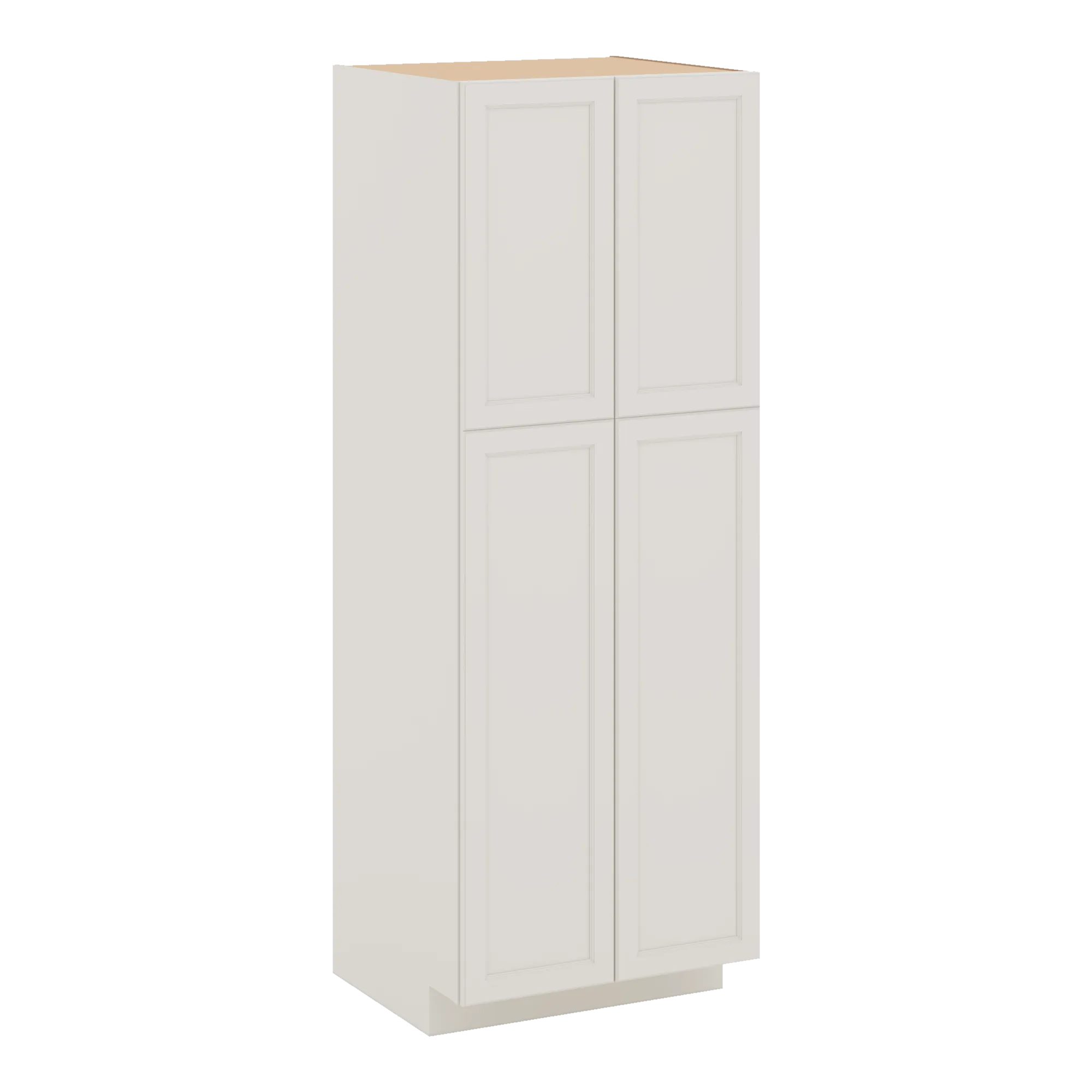 J&K Dove E1 Pantry w/Roll-Out Trays 30" W x 84" H x 27" D