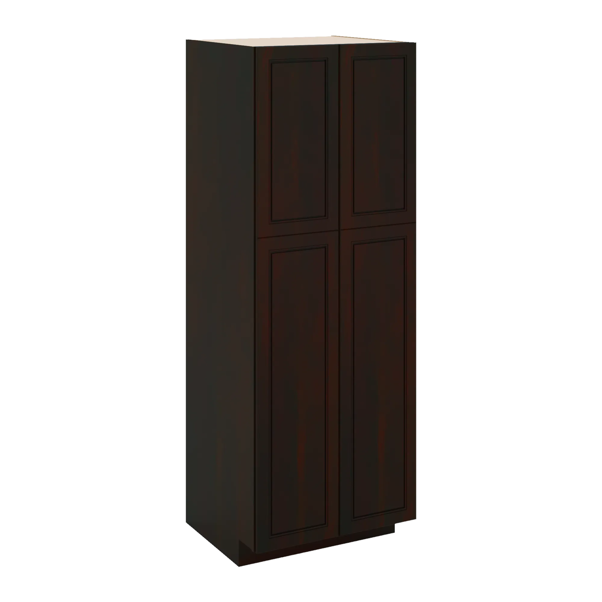 J&K Espresso K8 Pantry w/Roll-Out Trays 30" W x 84" H x 27" D