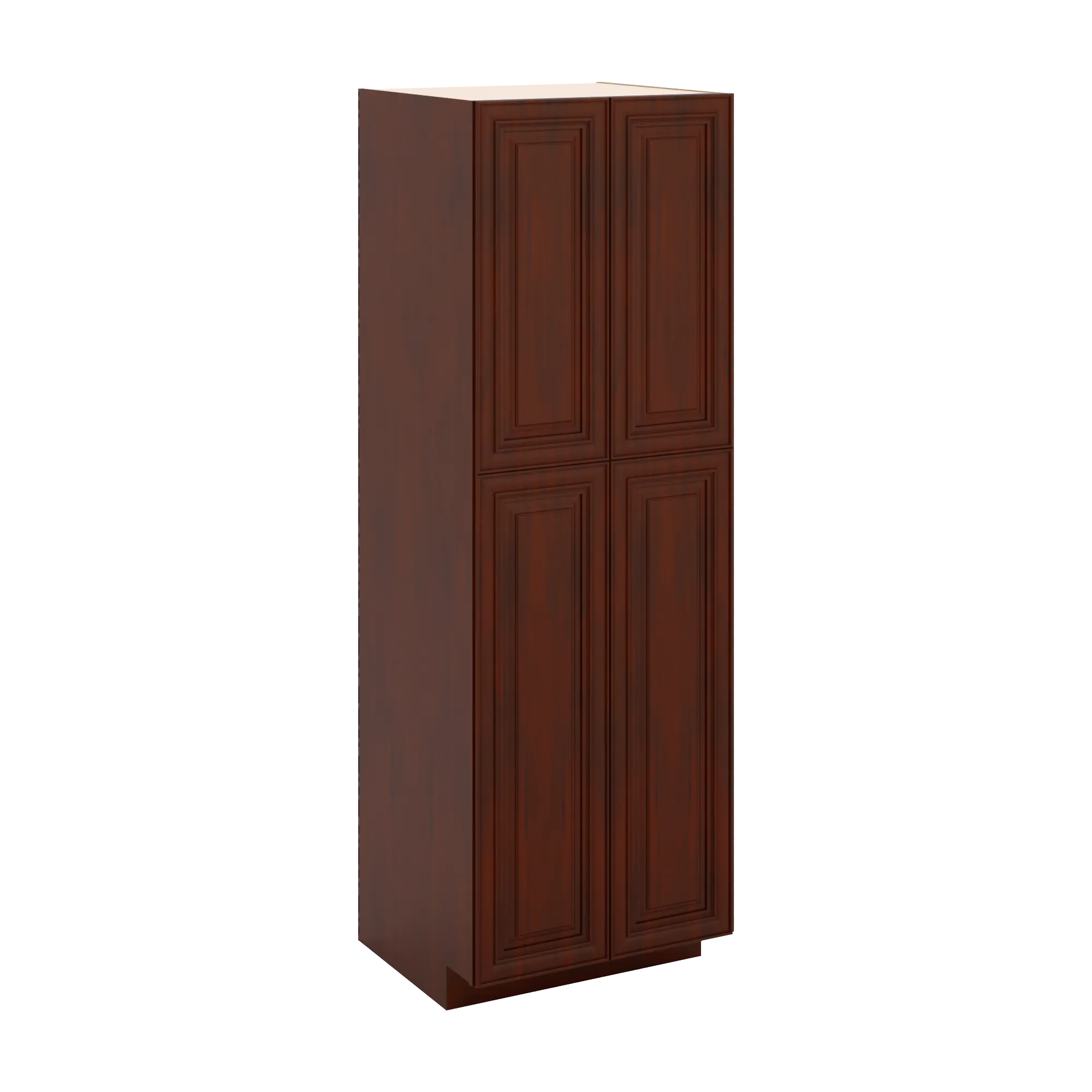 J&K Mahogany J5 Pantry w/Roll-Out Trays 30" W x 90" H x 27" D