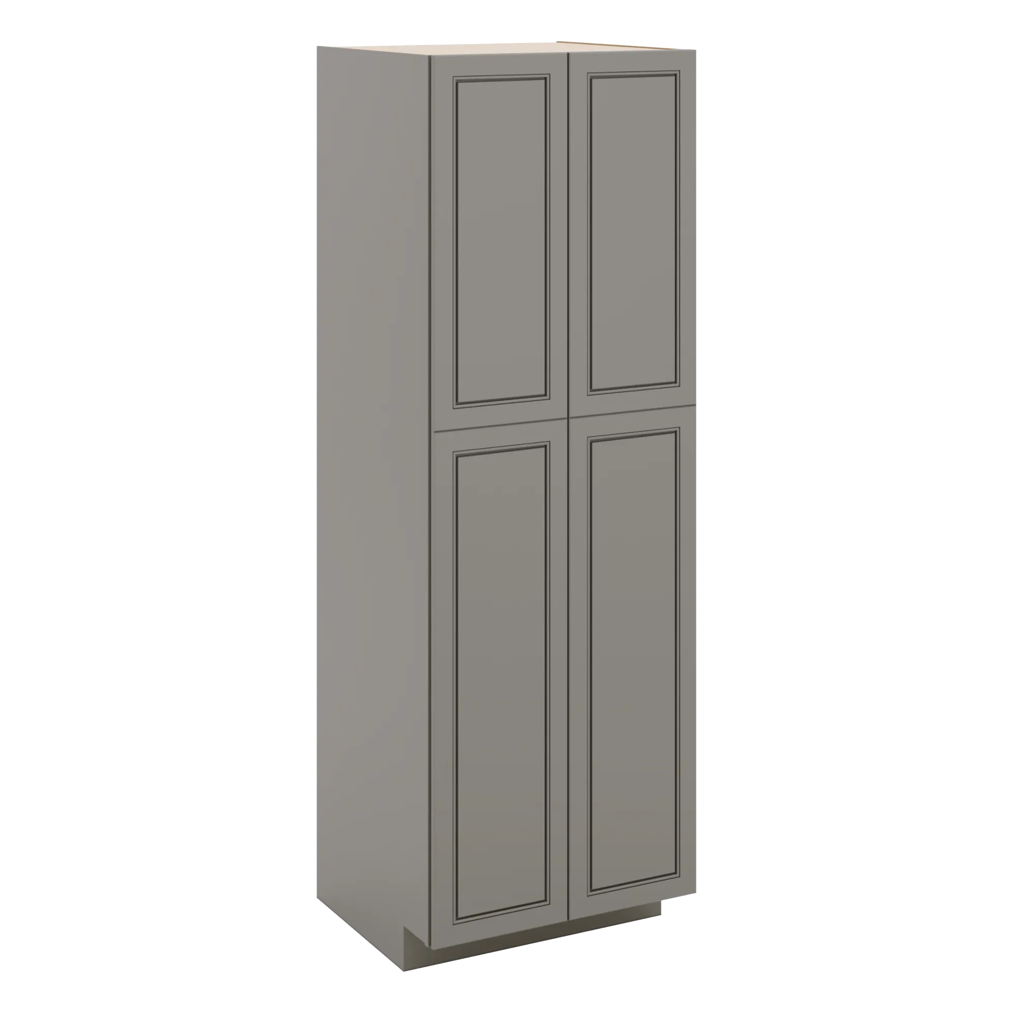 J&K Greige K3 Pantry w/Roll-Out Trays 30" W x 90" H x 27" D