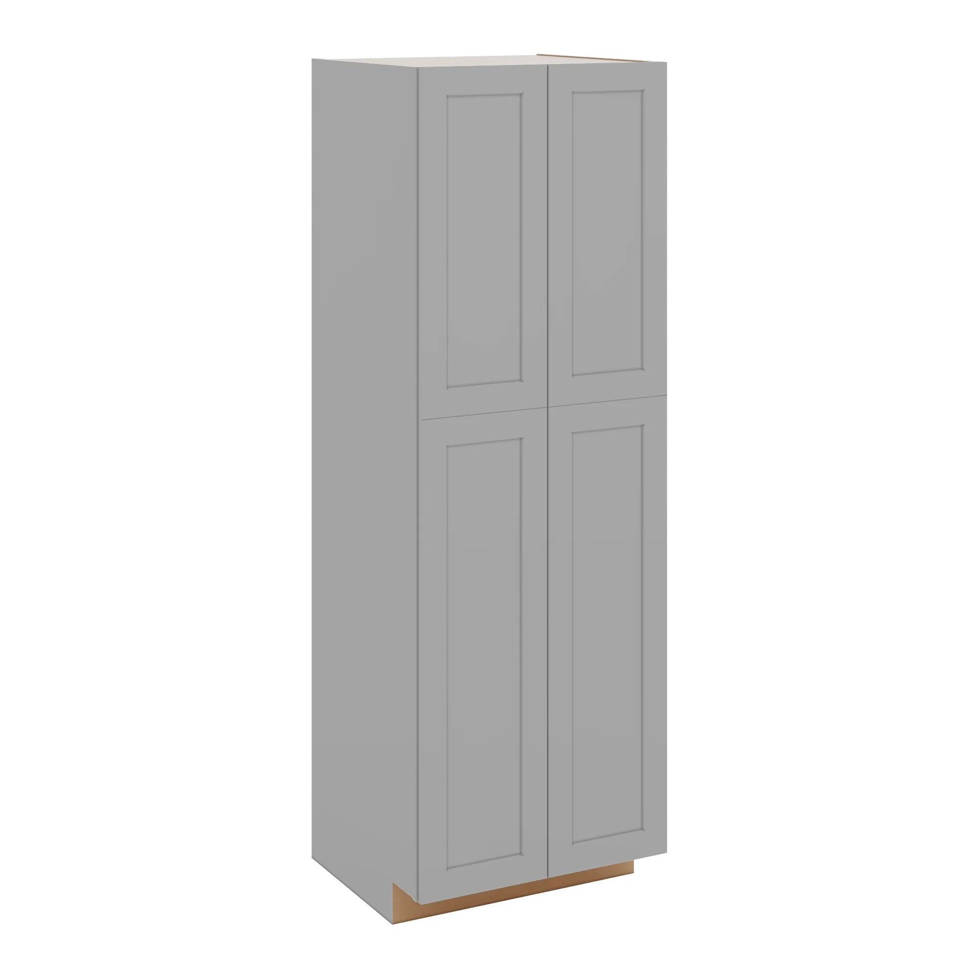 J&K Castle Grey S5 Pantry w/Roll-Out Trays 30" W x 90" H x 27" D