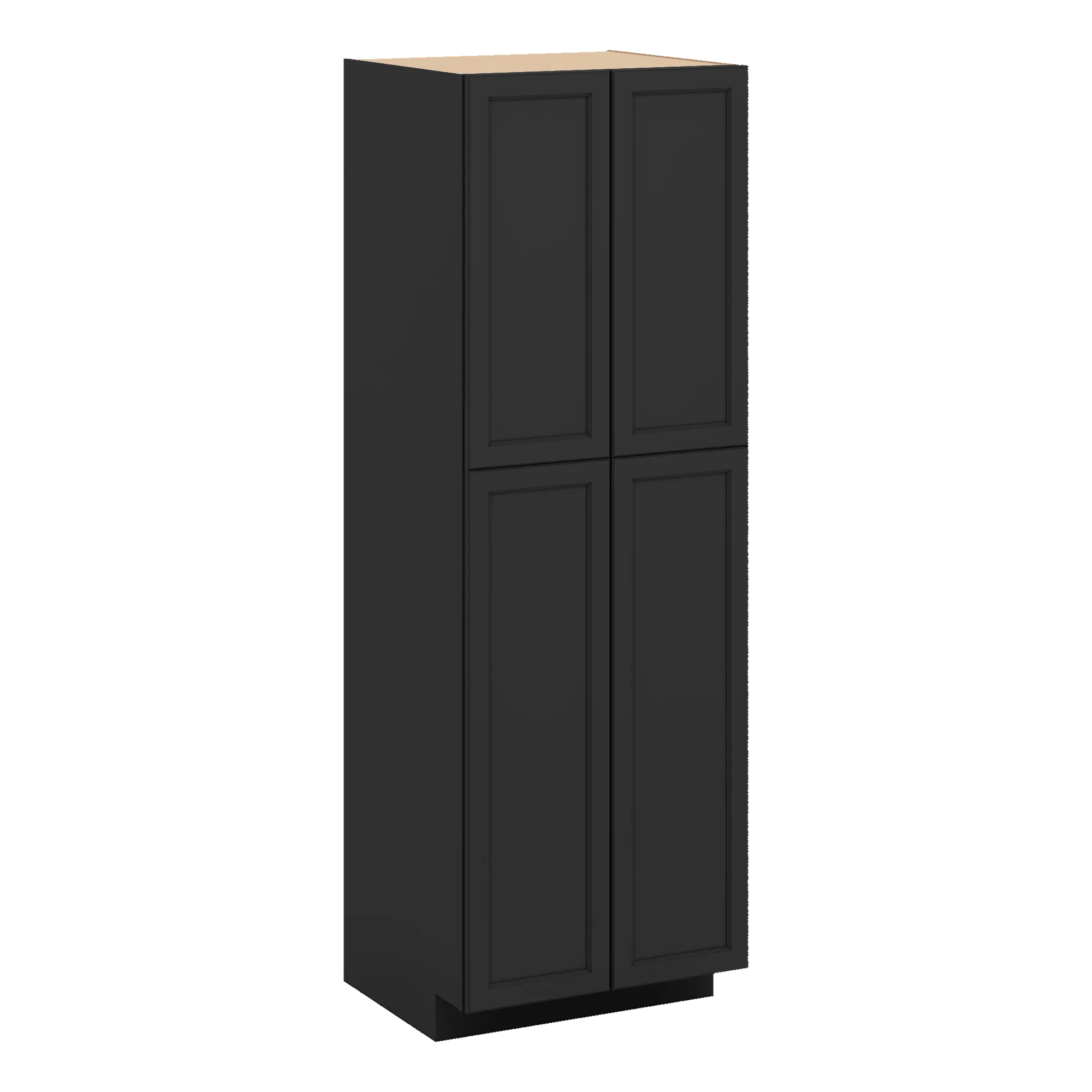 J&K Charcoal E2 Pantry w/Roll-Out Trays 30" W x 90" H x 27" D