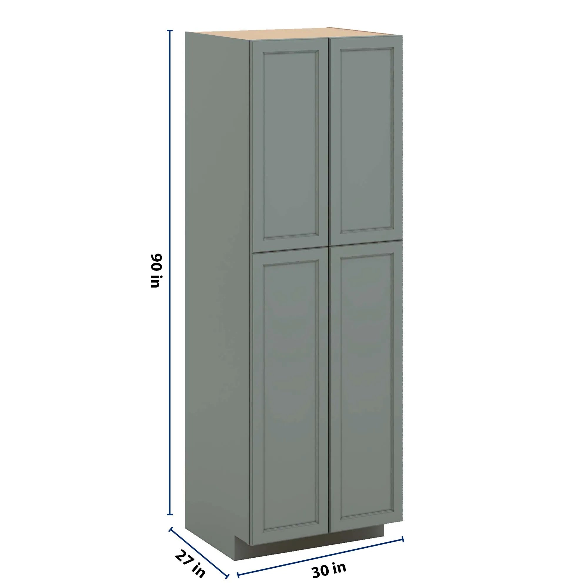 J&K Sage E3 Pantry w/Roll-Out Trays 30" W x 90" H x 27" D