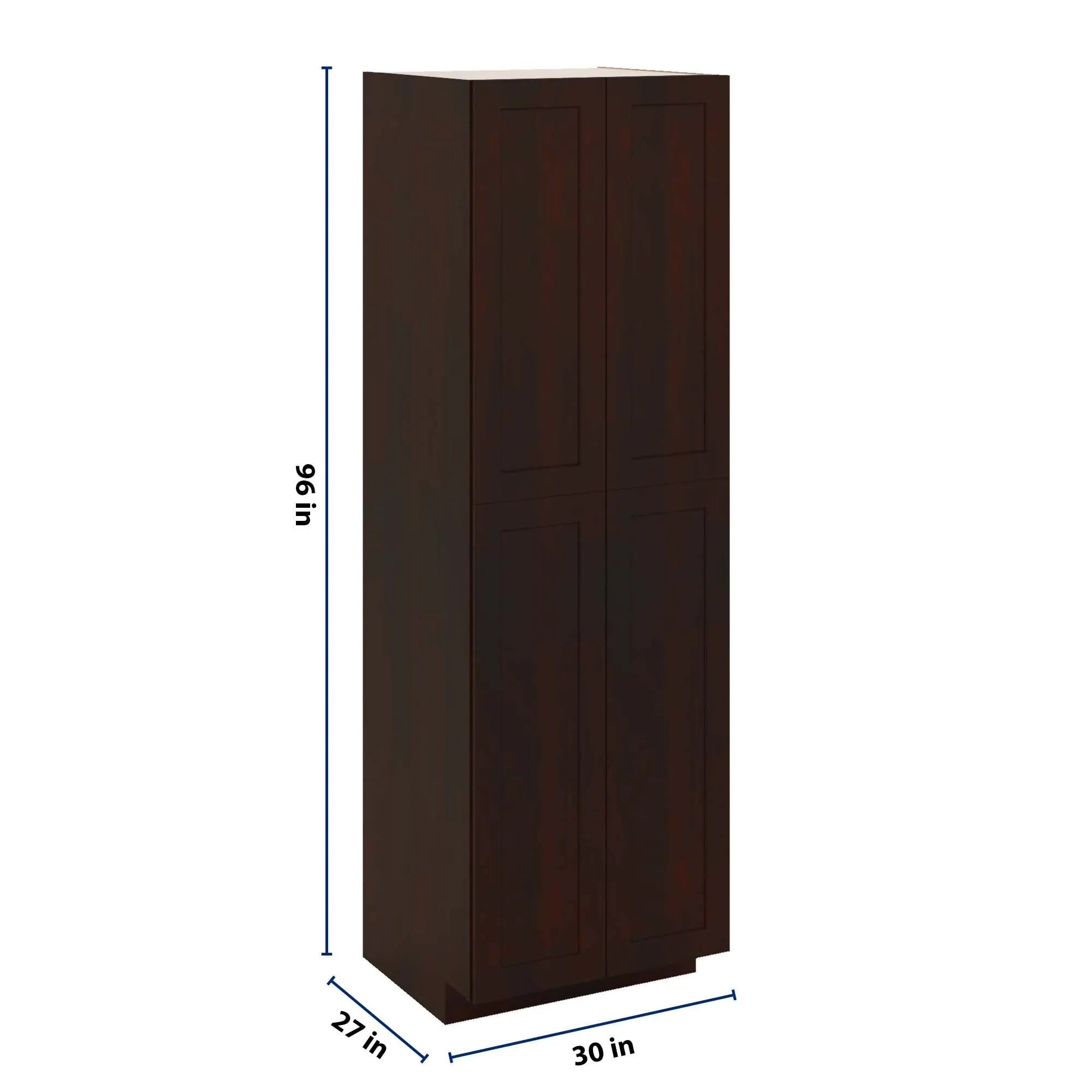 J&K Java Coffee S1 Pantry w/Roll-Out Trays 30" W x 96" H x 27" D