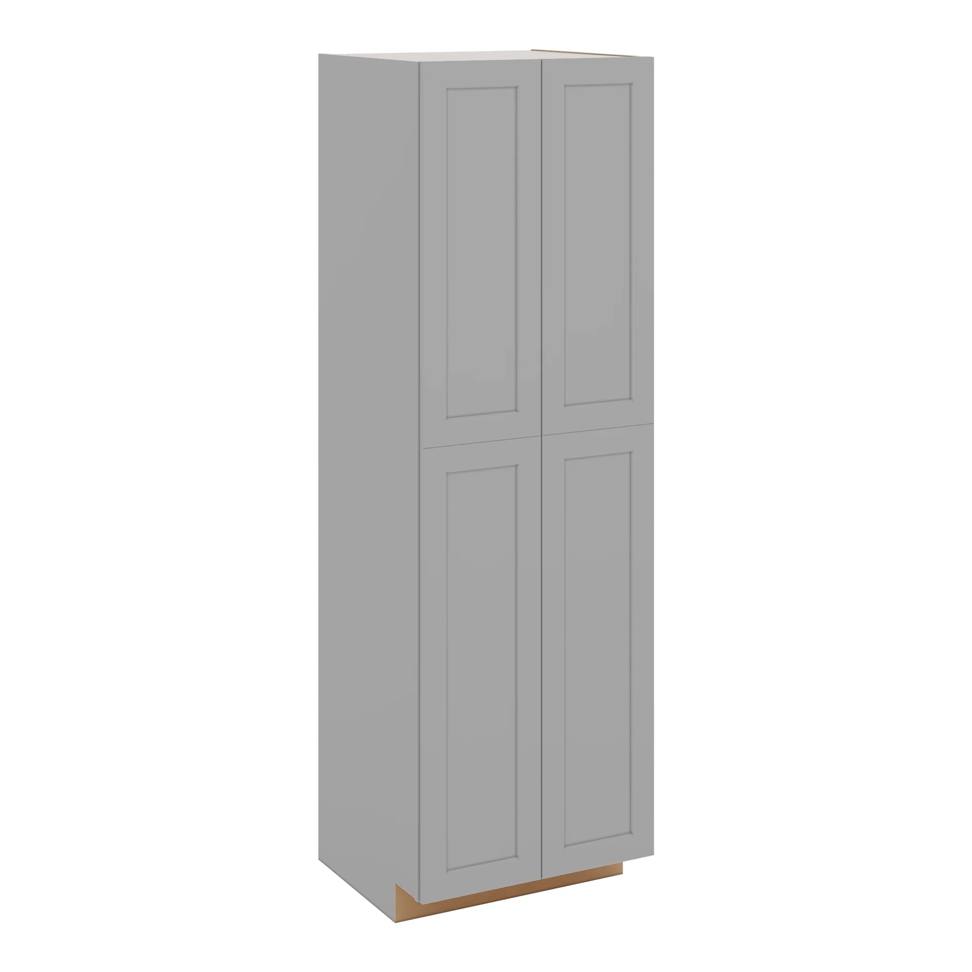 J&K Castle Grey S5 Pantry w/Roll-Out Trays 30" W x 96" H x 27" D