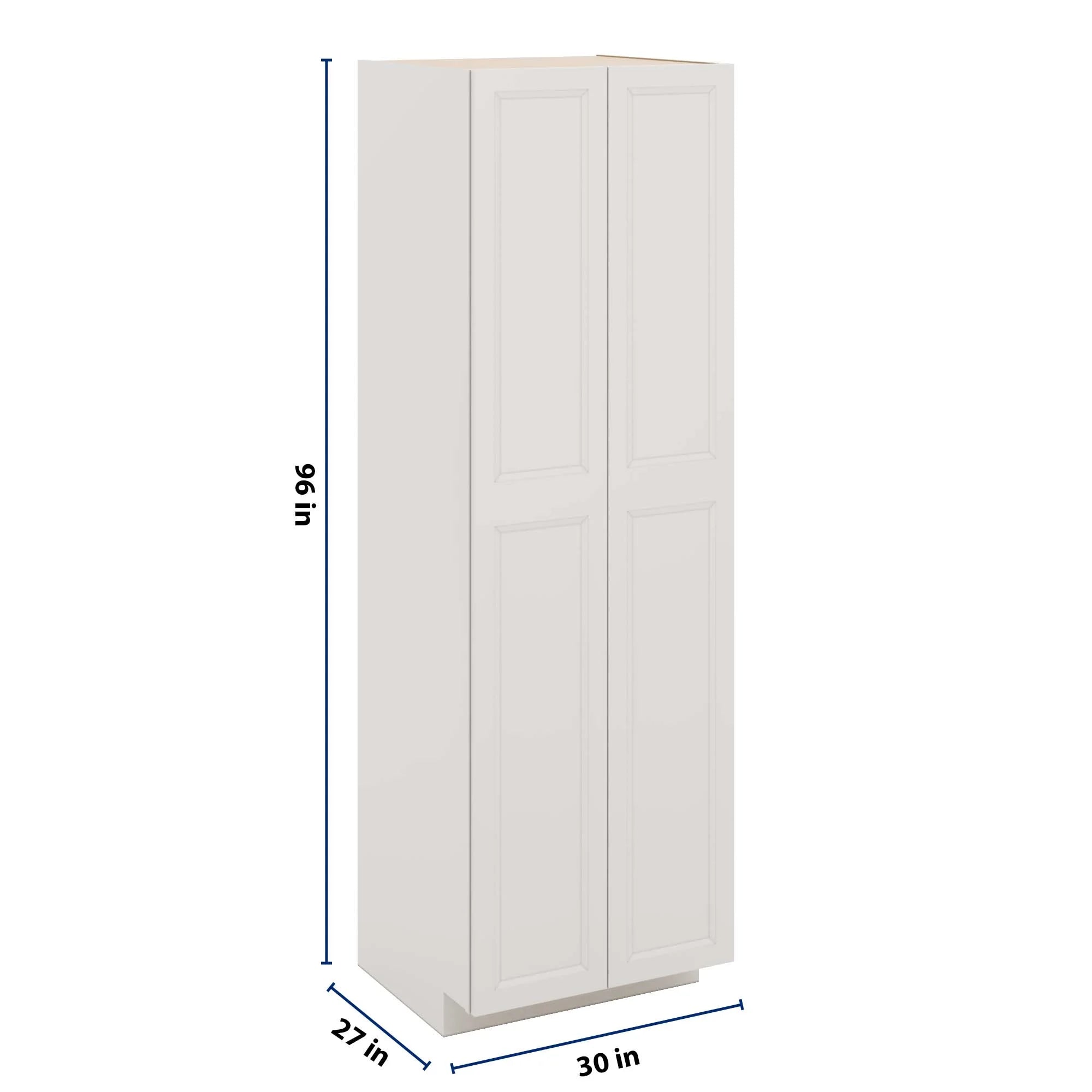 J&K Pure B5 Pantry w/Roll-Out Trays 30" W x 96" H x 27" D