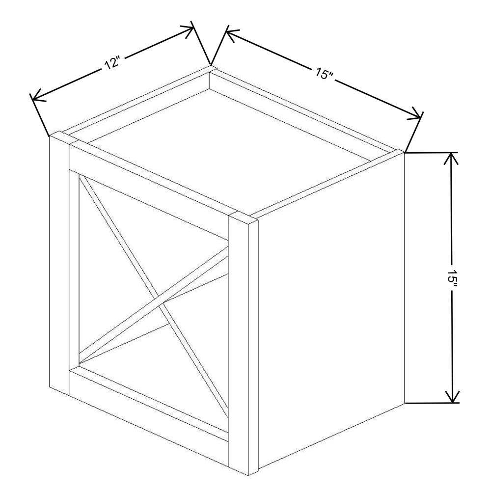 Fabuwood Allure Fusion Oyster 15"WX15"H Wine Rack