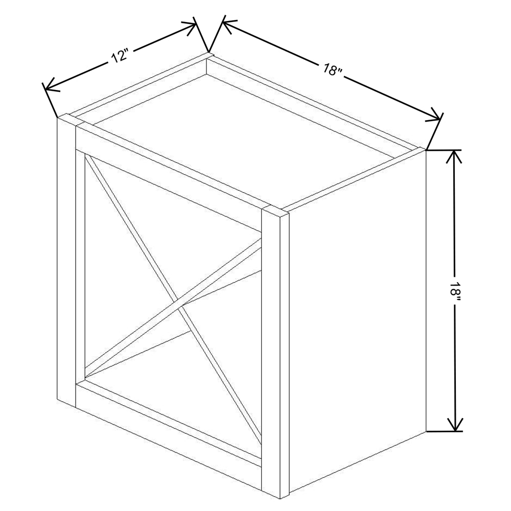 Fabuwood Allure Galaxy horizon 18"W X 18"H Wine Rack