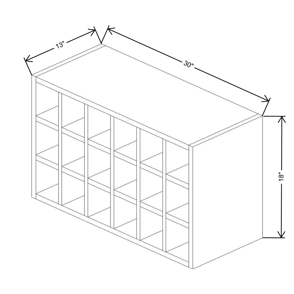Fabuwood Illume Catalina Como Ash 2 30"W x 18"H
Wine Rack