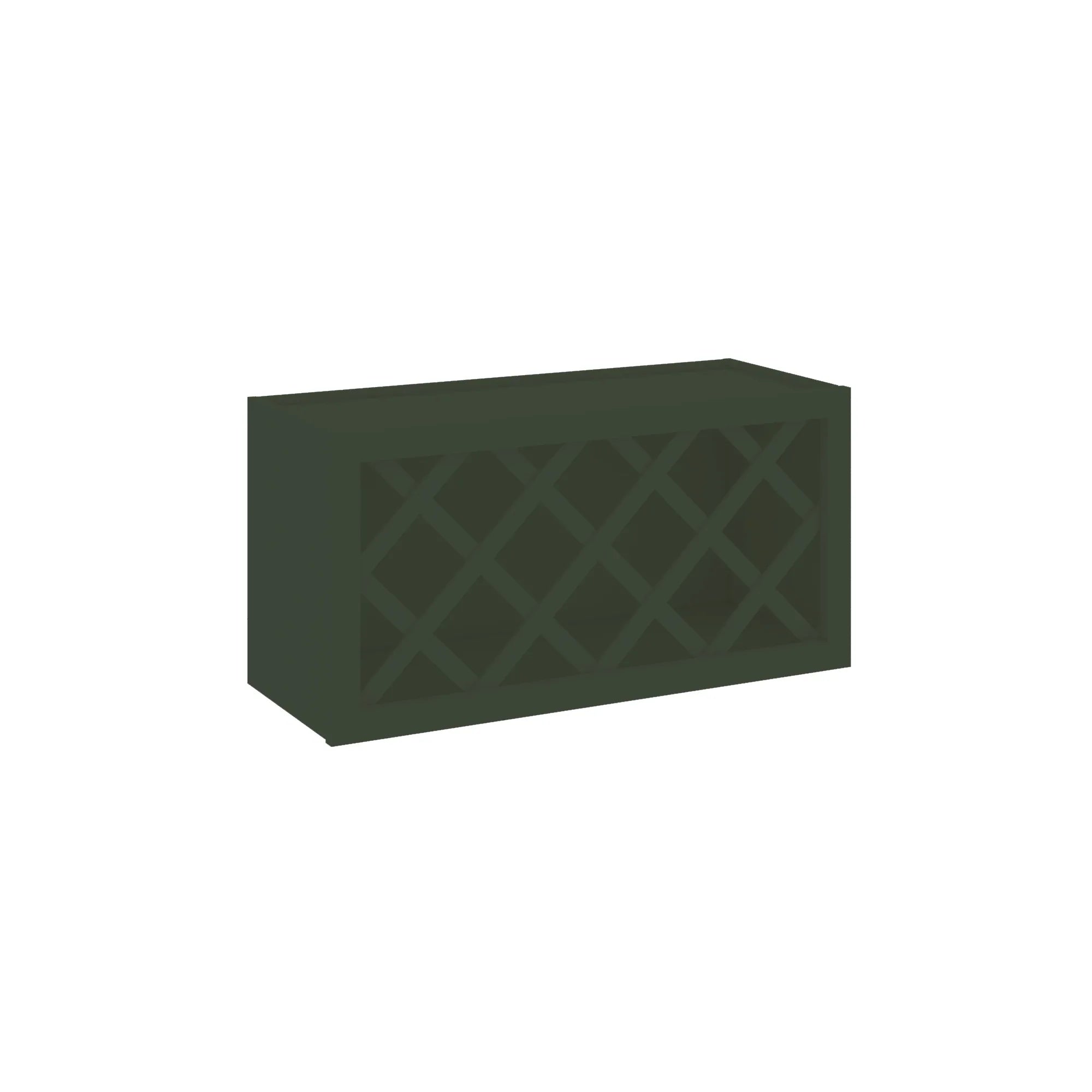 Modernform Cabinet Slim Sage Green 30" W X 15" H X 12" D Wall Wine Rack