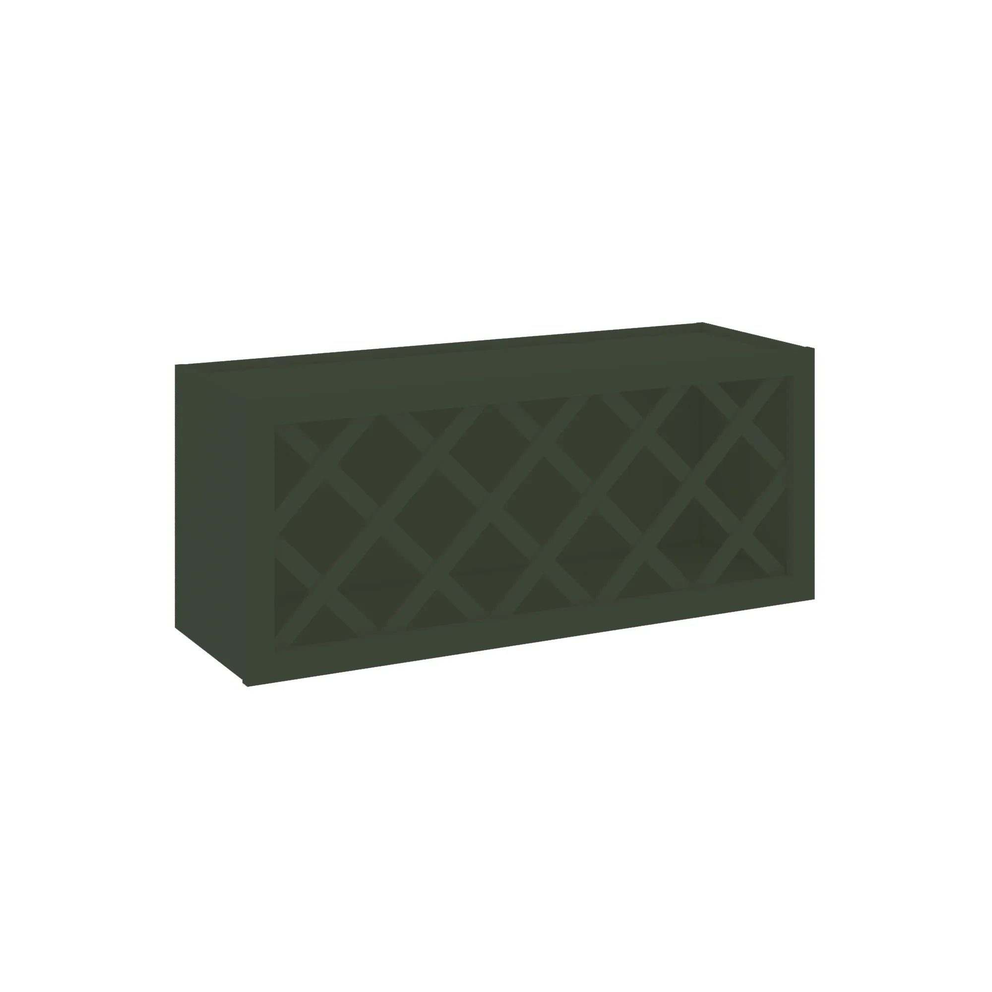 Modernform Cabinet Slim Sage Green 36" W X 15" H X 12" D Wall Wine Rack