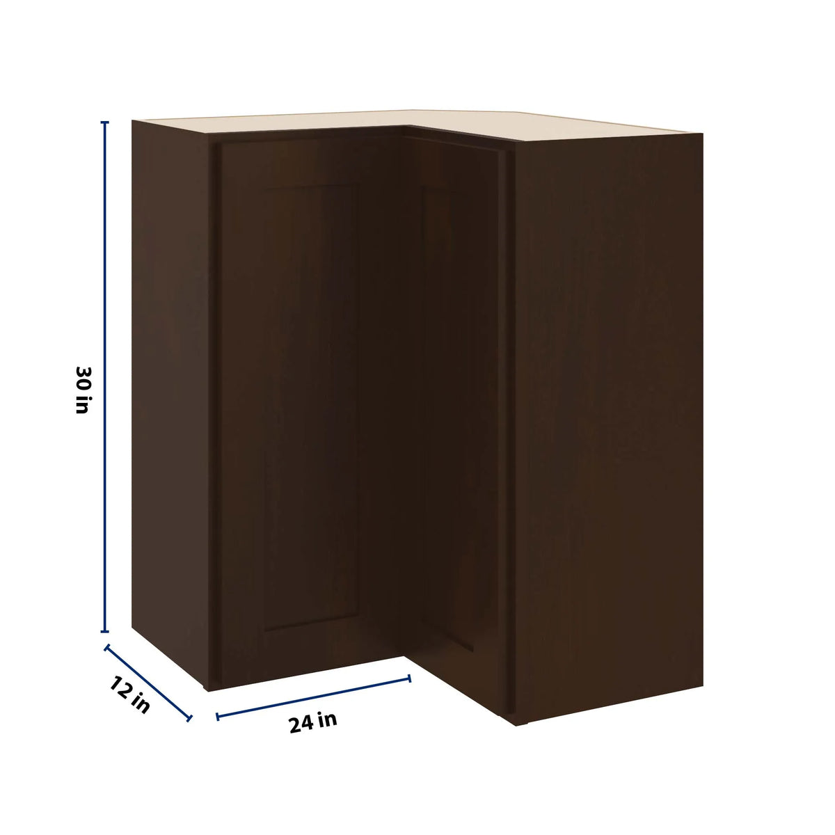 CNC Luxor 5-Piece Espresso 24" W X 30" H Corner Wall Cabinet