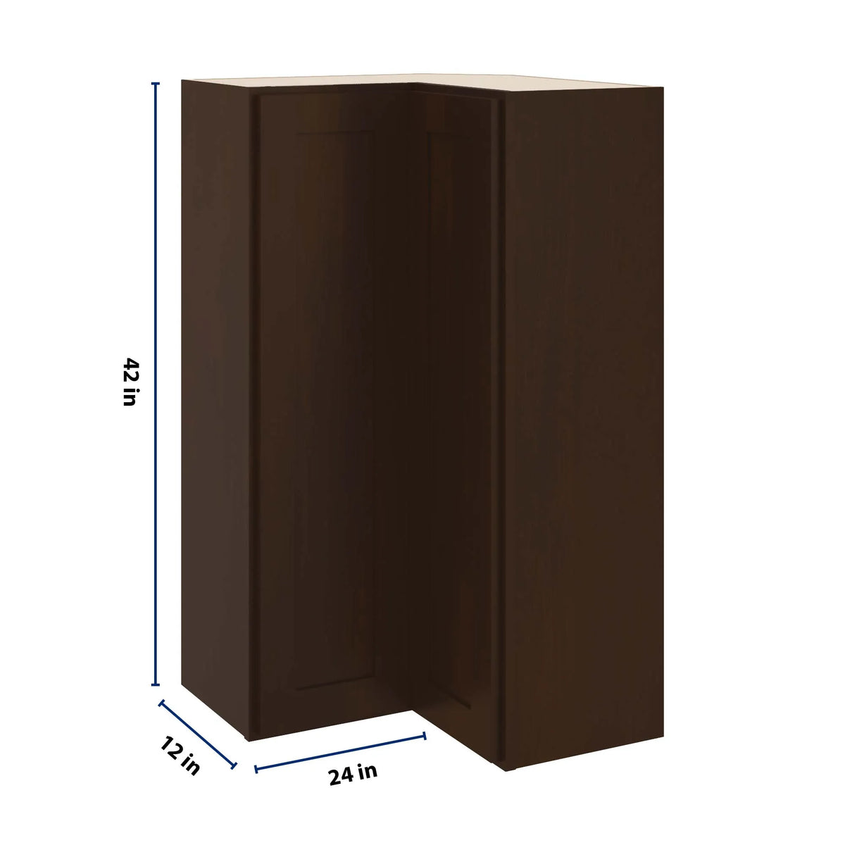 CNC Luxor 5-Piece Espresso 24" W X 42" H Corner Wall Cabinet