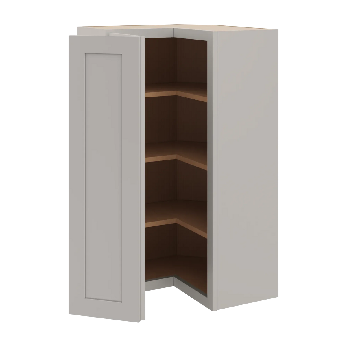 cnc luxor 5 piece misty grey 24 w x 42 h corner wall cabinet