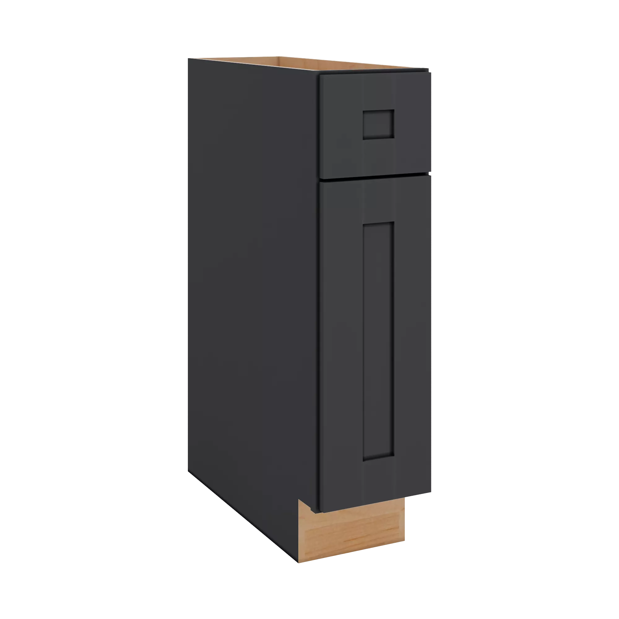 Modernform Cabinet Onyx Black Shaker 09" W X 34 1/2" H X 24" D Single Door Base Cabinet