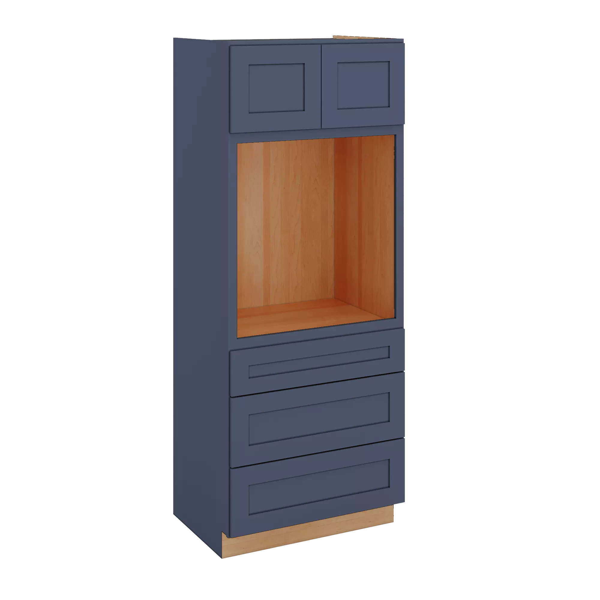 Modernform Cabinet Signature Blue 33" W X 84" H X 24" D Oven Cabinet With 3 Drawers