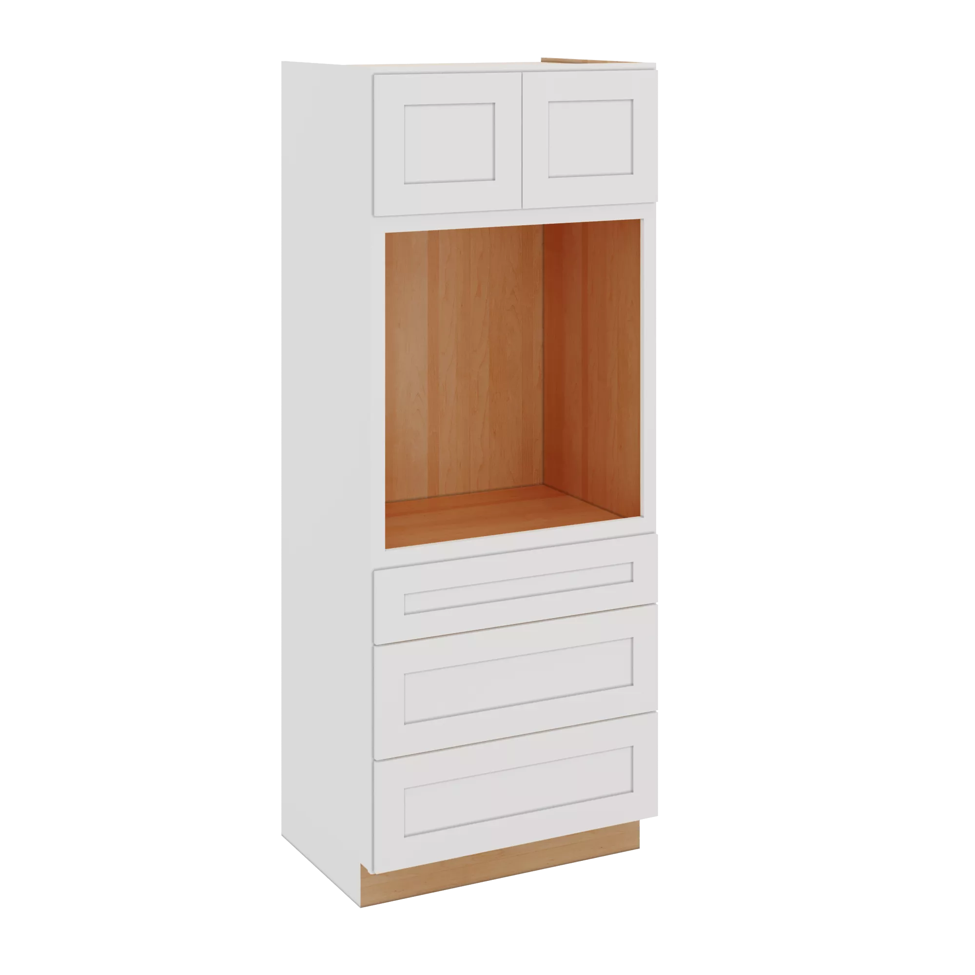 Modernform Cabinet White Shaker 33" W X 84" H X 24" D Oven Cabinet With 3 Drawers