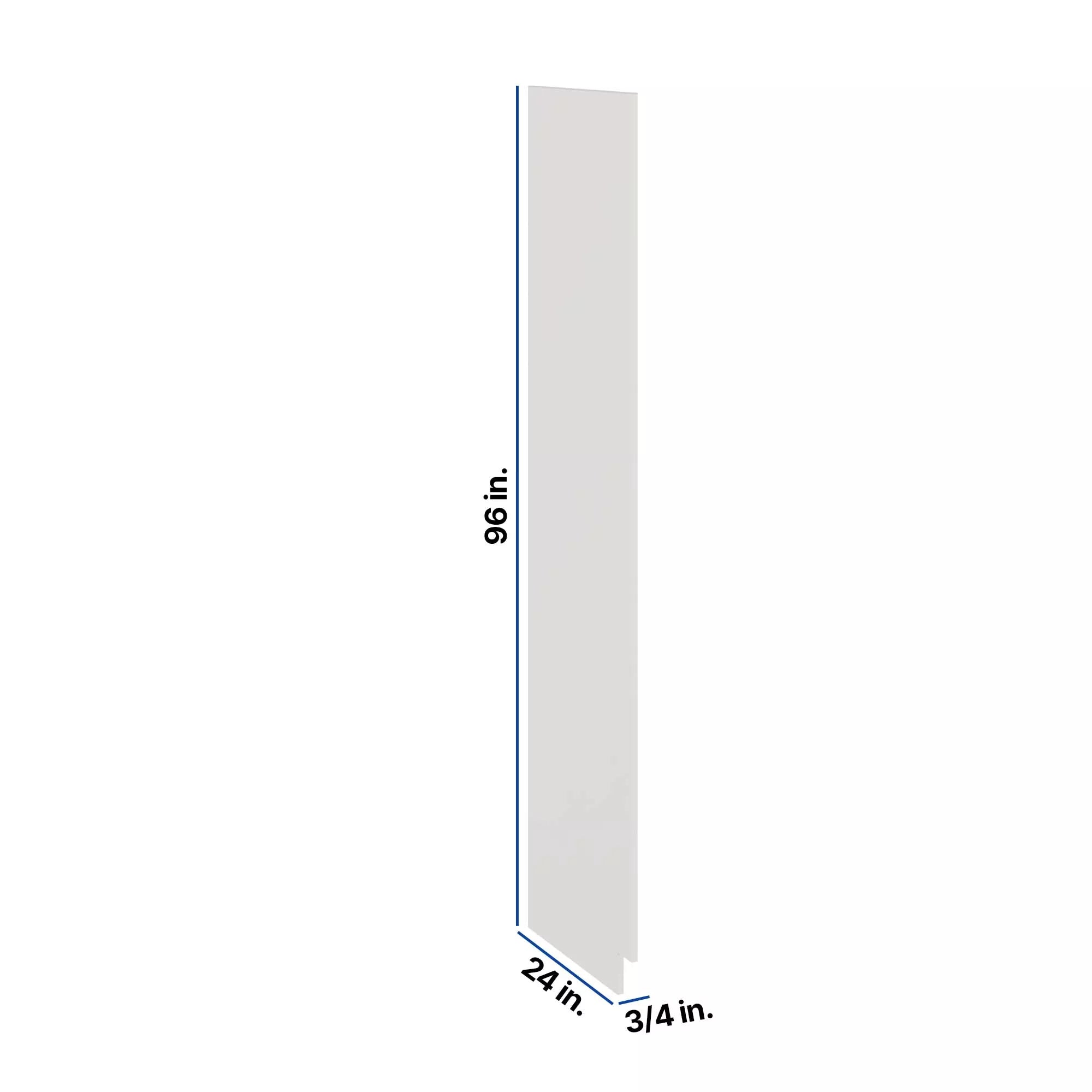 Modernform Cabinet White Shaker 3//4" W X 96" H X 24" D Tall End Panel