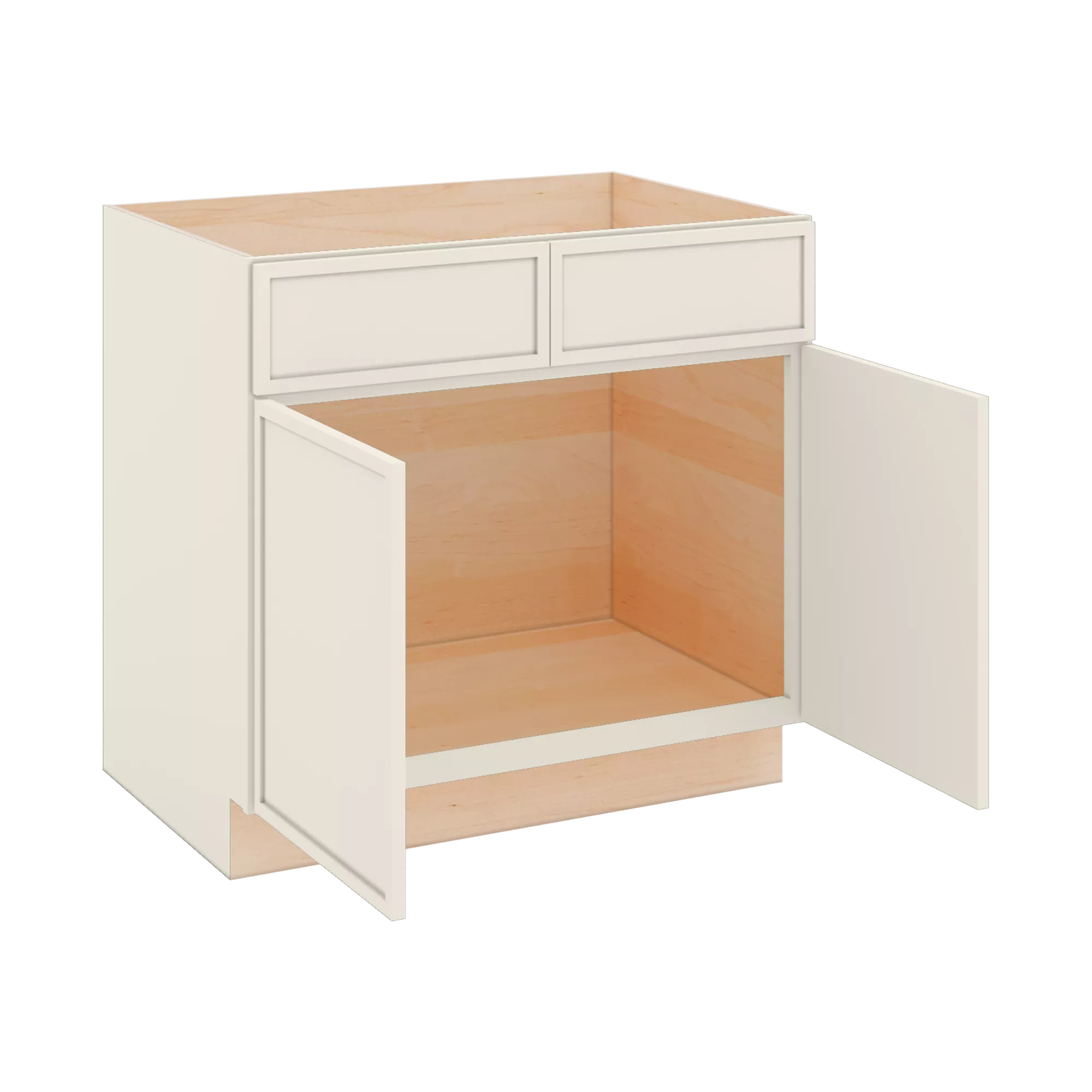Modernform Cabinet Slim Dove White 36" W X 34 1/2" H X 24" D Double Door Sink Base Cabinet