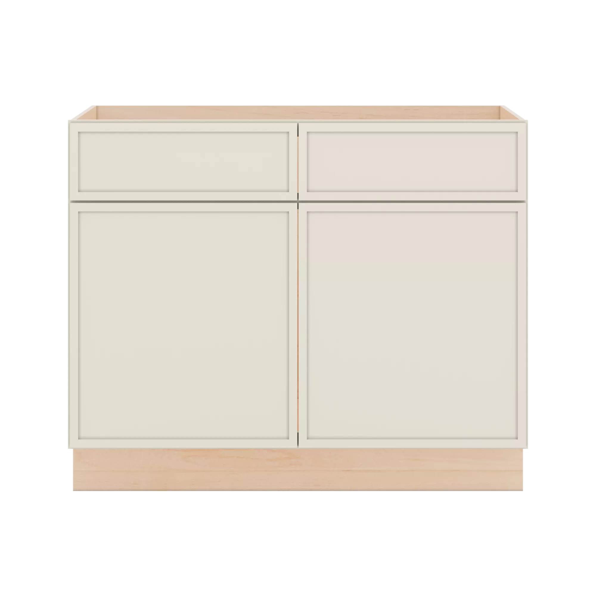 Modernform Cabinet Slim Dove White 42" W X 34 1/2" H X 24" D Double Door Sink Base Cabinet