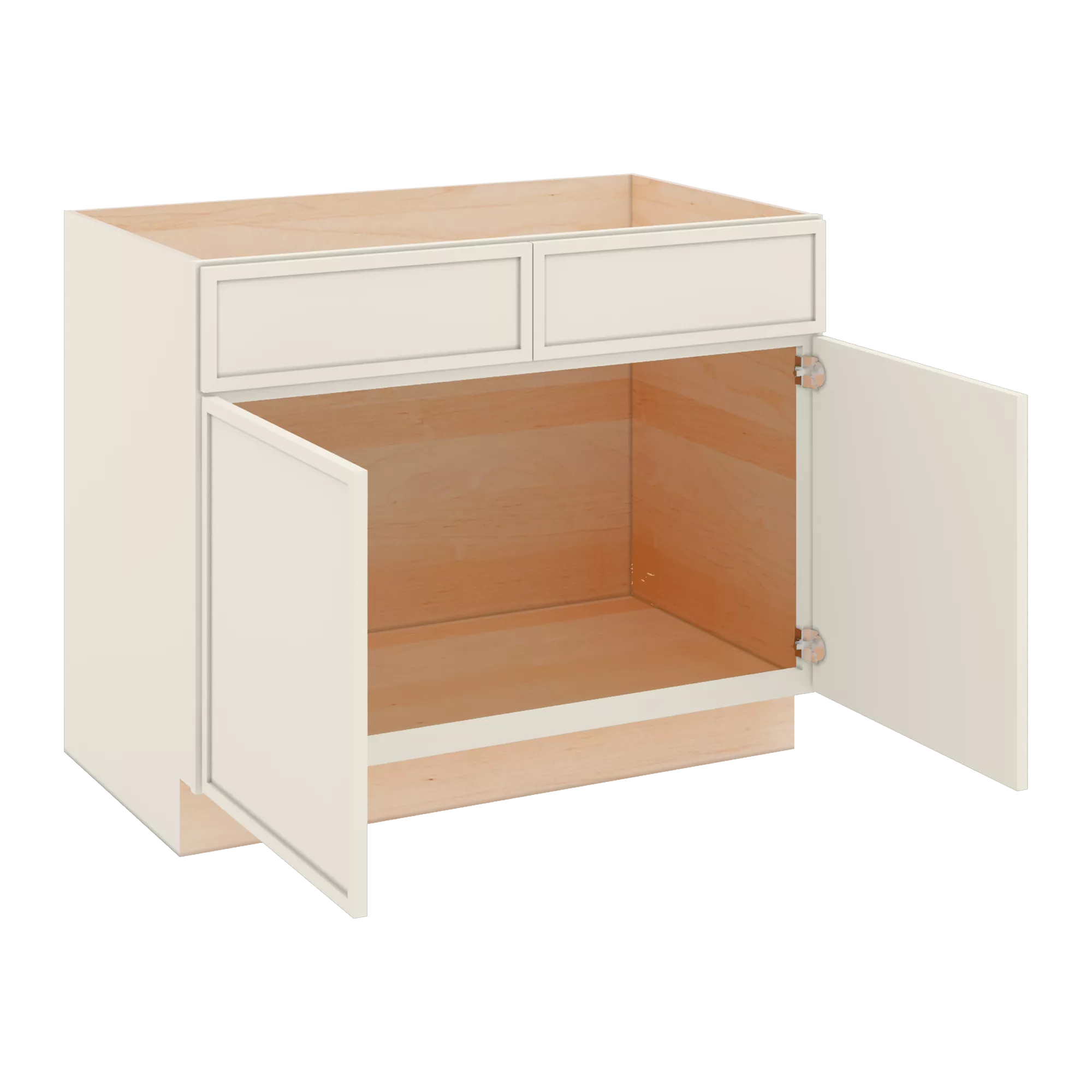 Modernform Cabinet Slim Dove White 42" W X 34 1/2" H X 24" D Double Door Sink Base Cabinet
