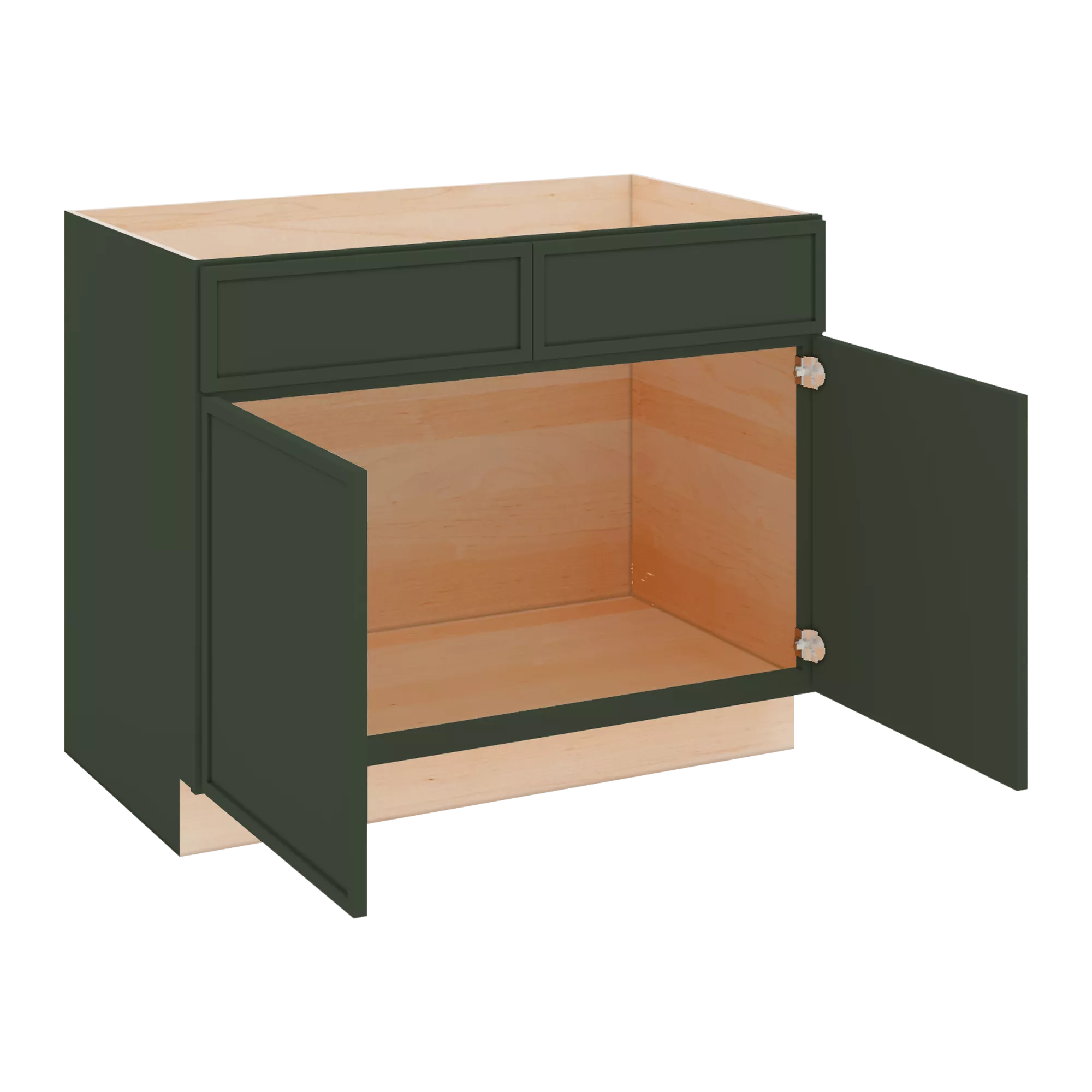 Modernform Cabinet Slim Sage Green 42" W X 34 1/2" H X 24" D Double Door Sink Base Cabinet
