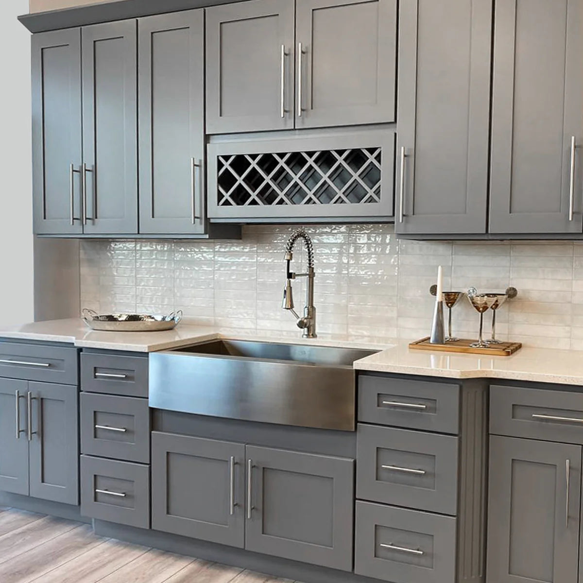 LESSCARE COLONIAL GRAY CABINET