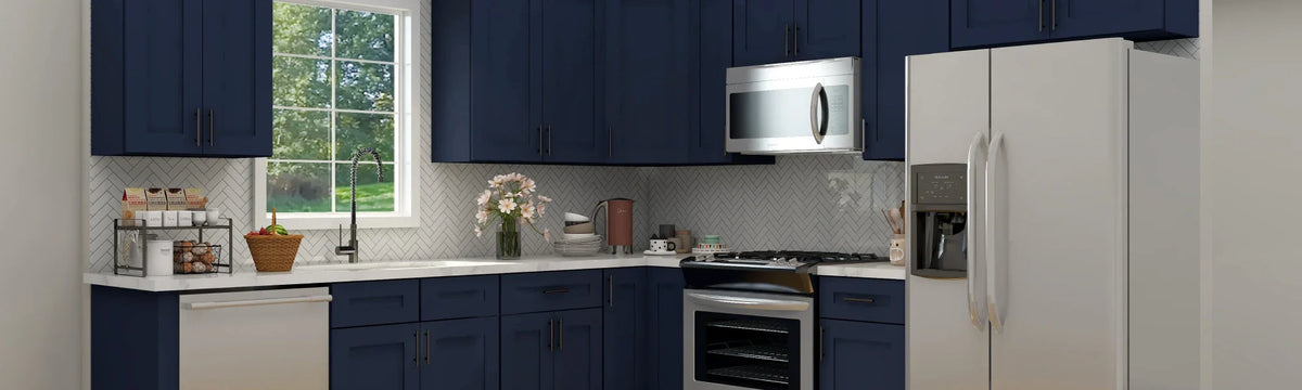 LessCare Danbury Blue Cabinets – Bold Style, Quick Delivery