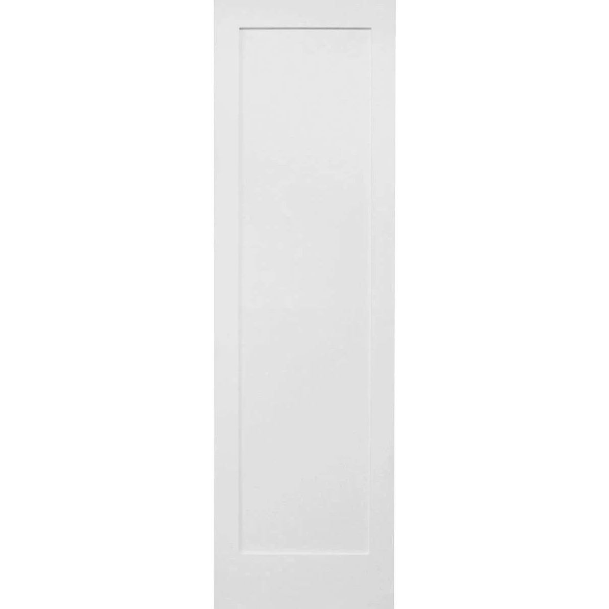 18 in x 80 in White Shaker 1-Panel Solid Core Primed MDF Interior Door Slab