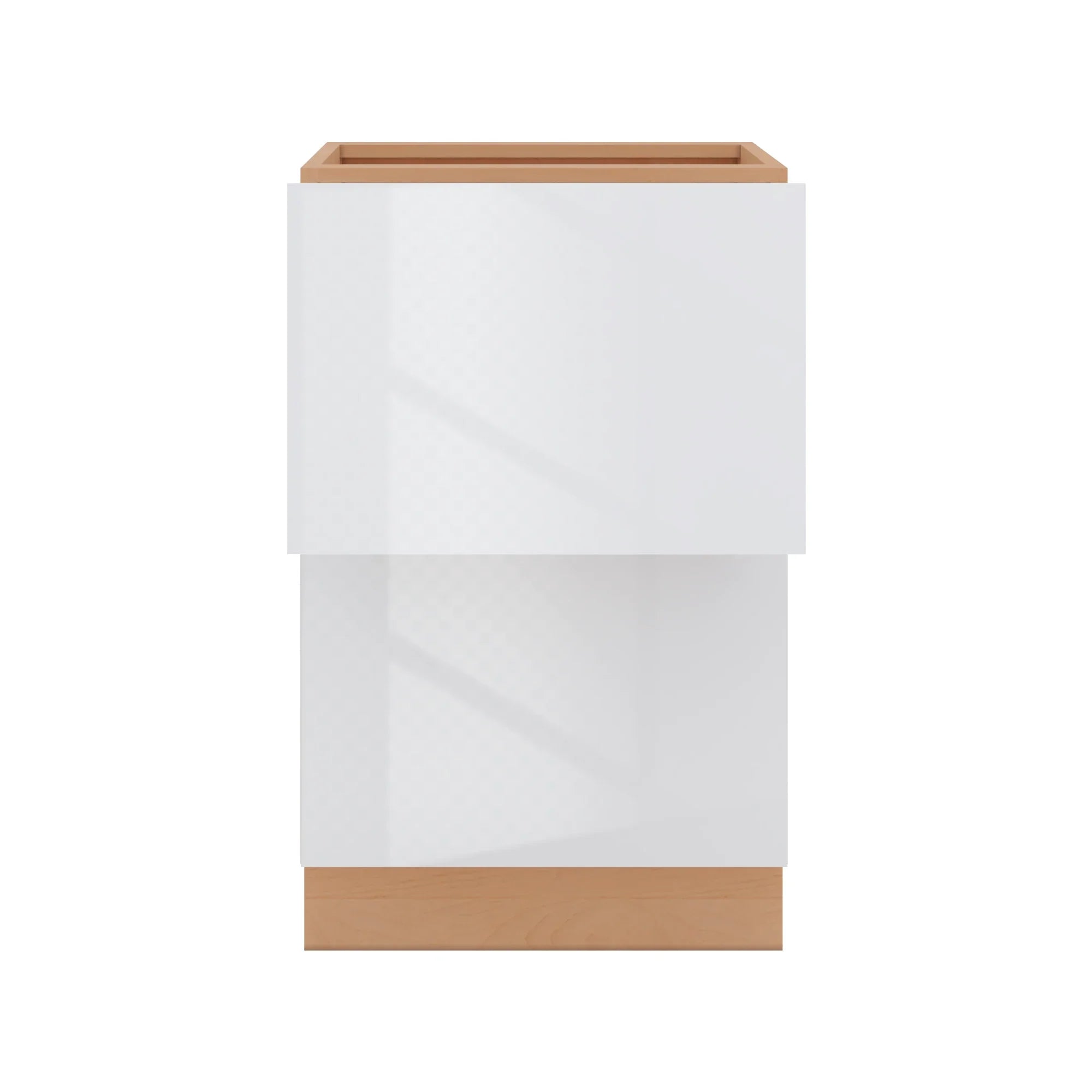 Modernform Cabinet Gloss White 21" W X 34 1/2" H X 24" D  2 Drawer Base Cabinet