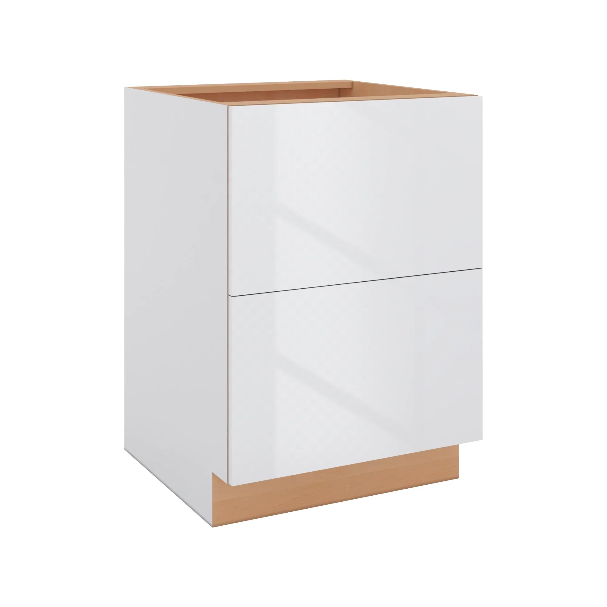 Modernform Cabinet Gloss White 24" W X 34 1/2" H X 24" D  2 Drawer Base Cabinet