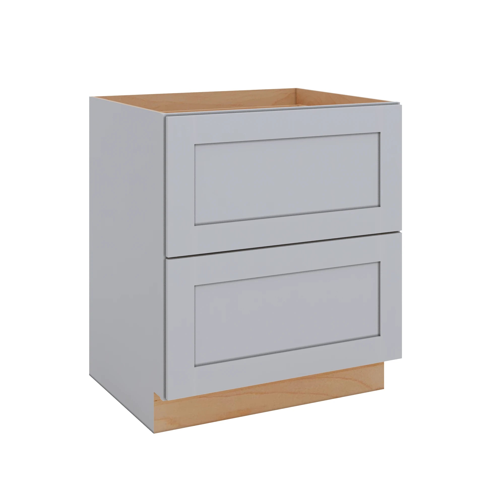 Modernform Cabinet Grey Shaker 30" W X 34 1/2" H X 24" D  2 Drawer Base Cabinet
