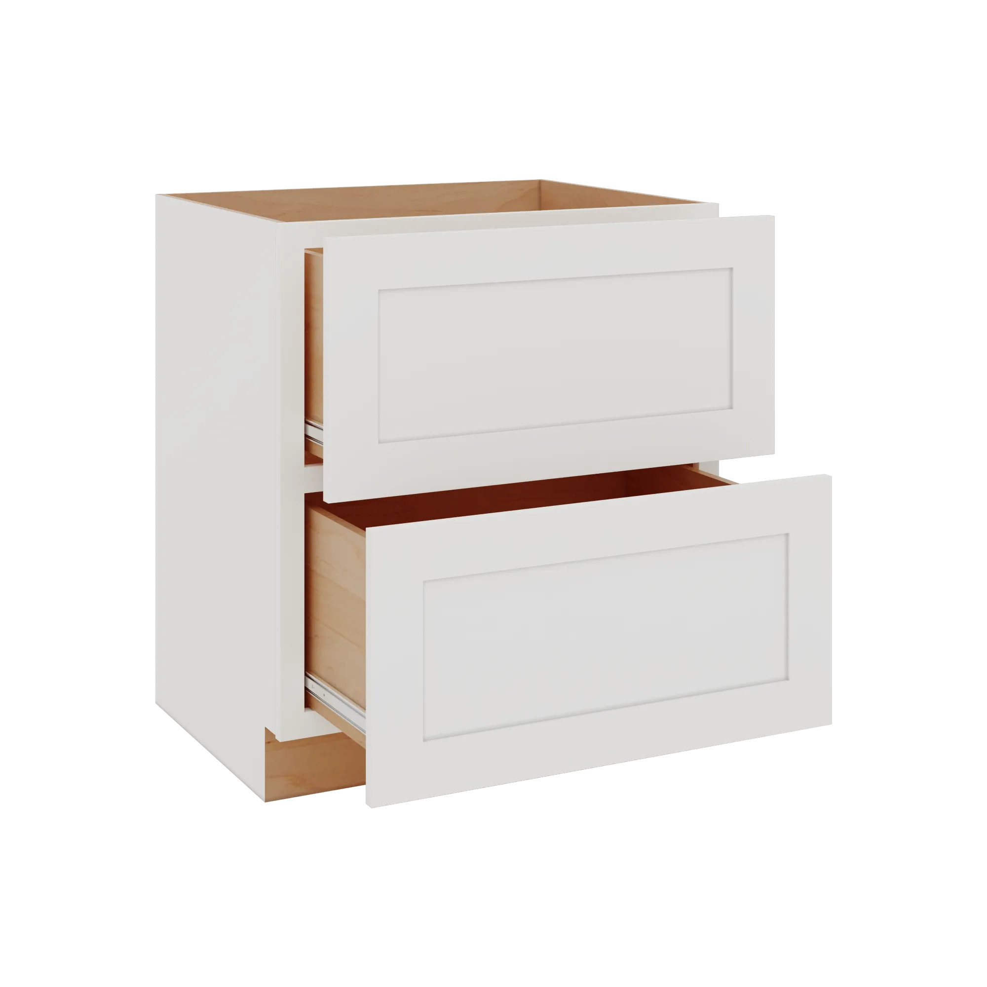Modernform Cabinet White Shaker 30" W X 34 1/2" H X 24" D  2 Drawer Base Cabinet