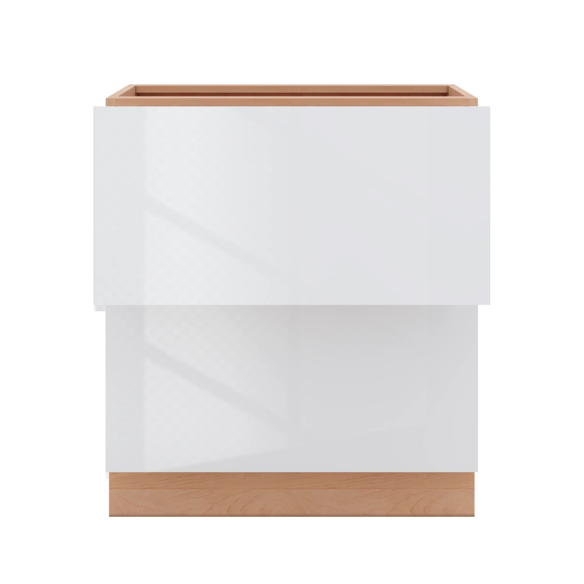 Modernform Cabinet Gloss White 30" W X 34 1/2" H X 24" D  2 Drawer Base Cabinet