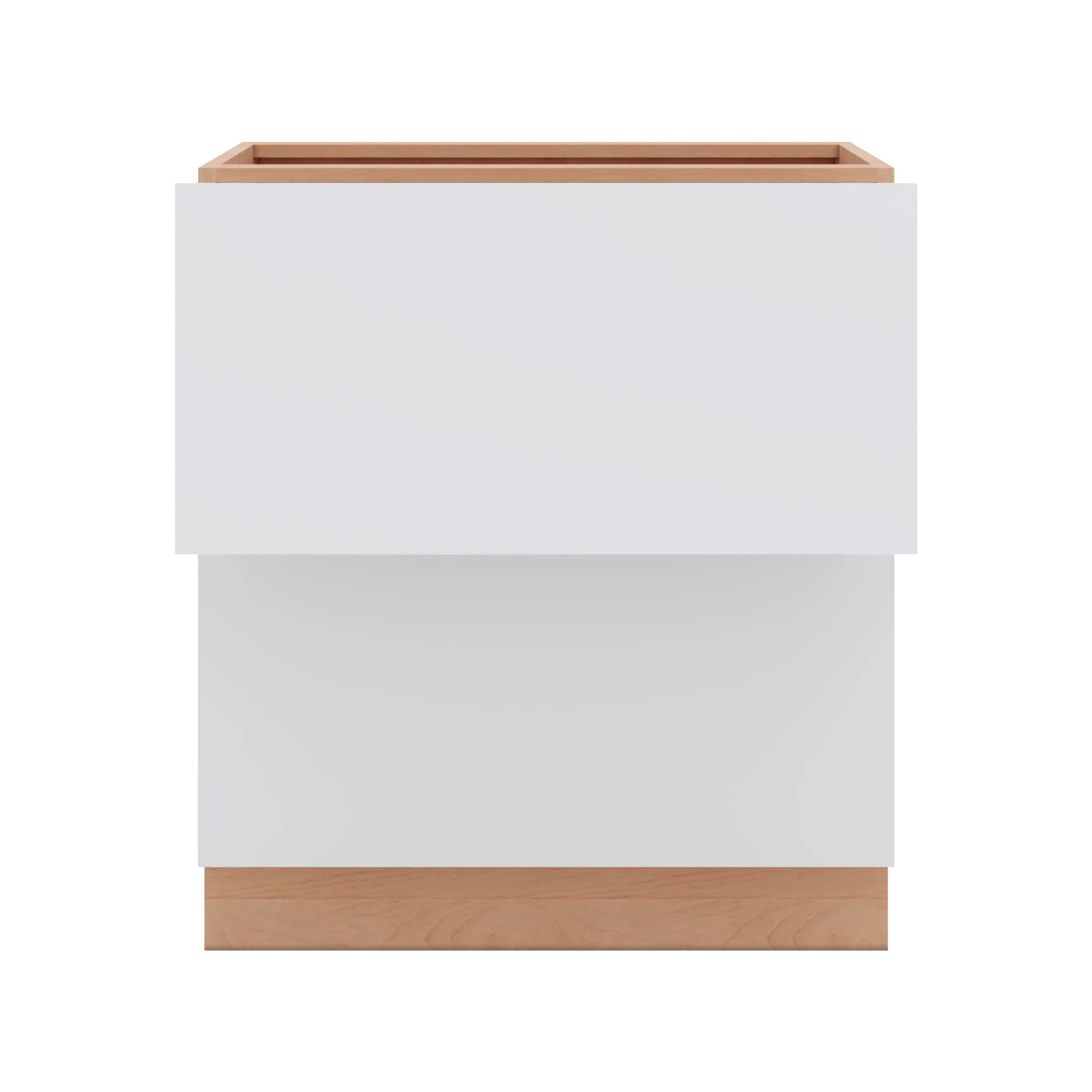 Modernform Cabinet Matte White 30" W X 34 1/2" H X 24" D  2 Drawer Base Cabinet