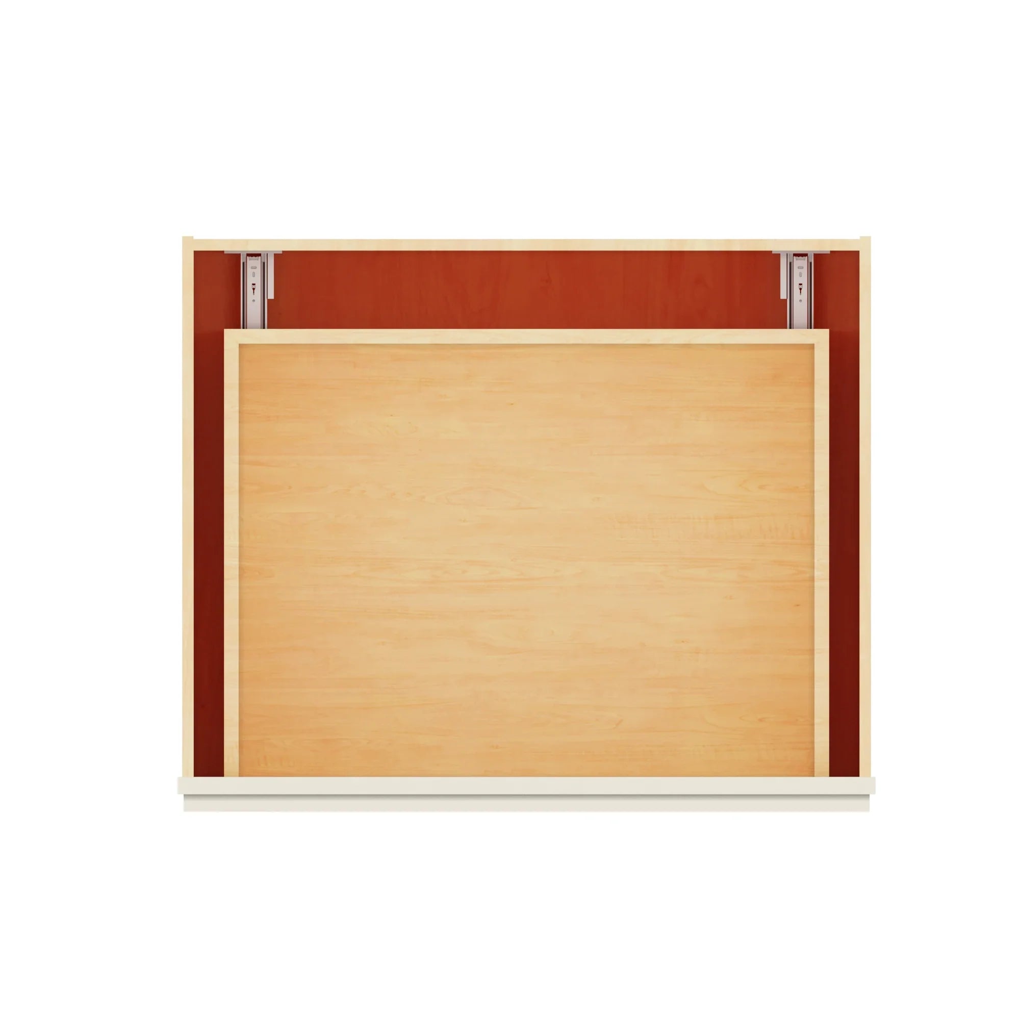 Modernform Cabinet Slim Dove White 30" W X 34 1/2" H X 24" D  2 Drawer Base Cabinet