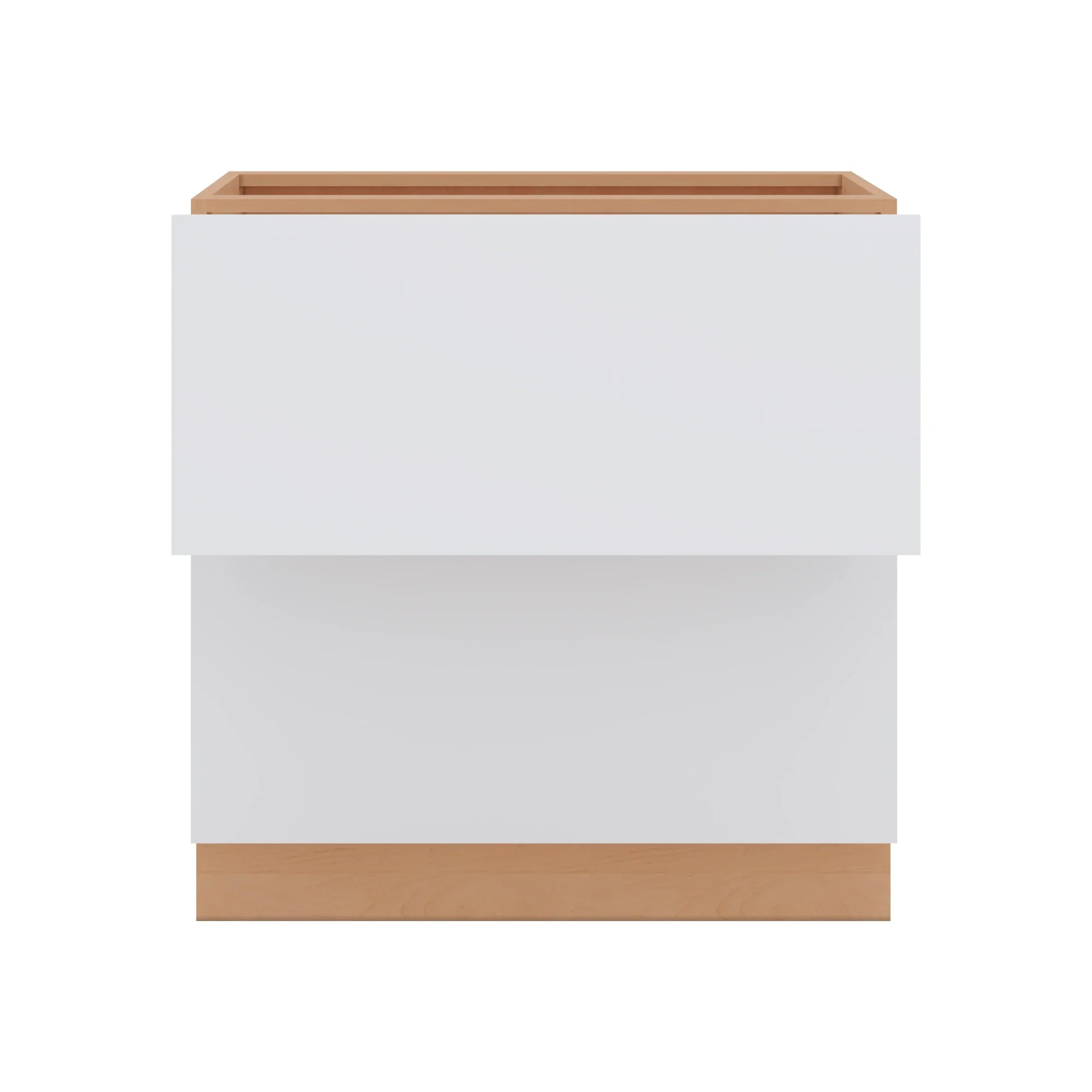 Modernform Cabinet Matte White 33" W X 34 1/2" H X 24" D  2 Drawer Base Cabinet