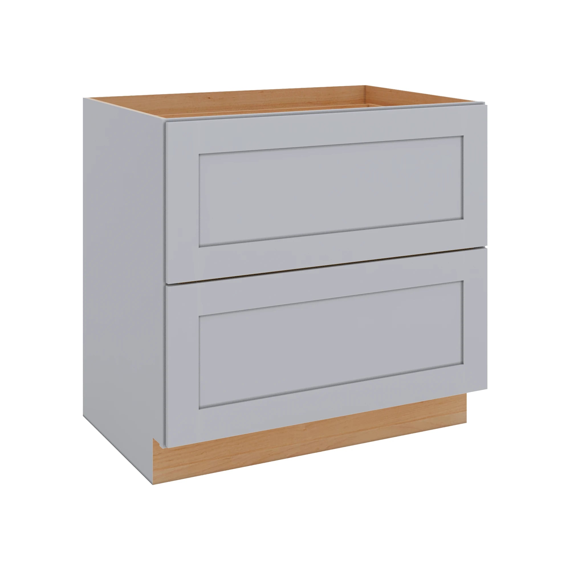 Modernform Cabinet Grey Shaker 36" W X 34 1/2" H X 24" D  2 Drawer Base Cabinet
