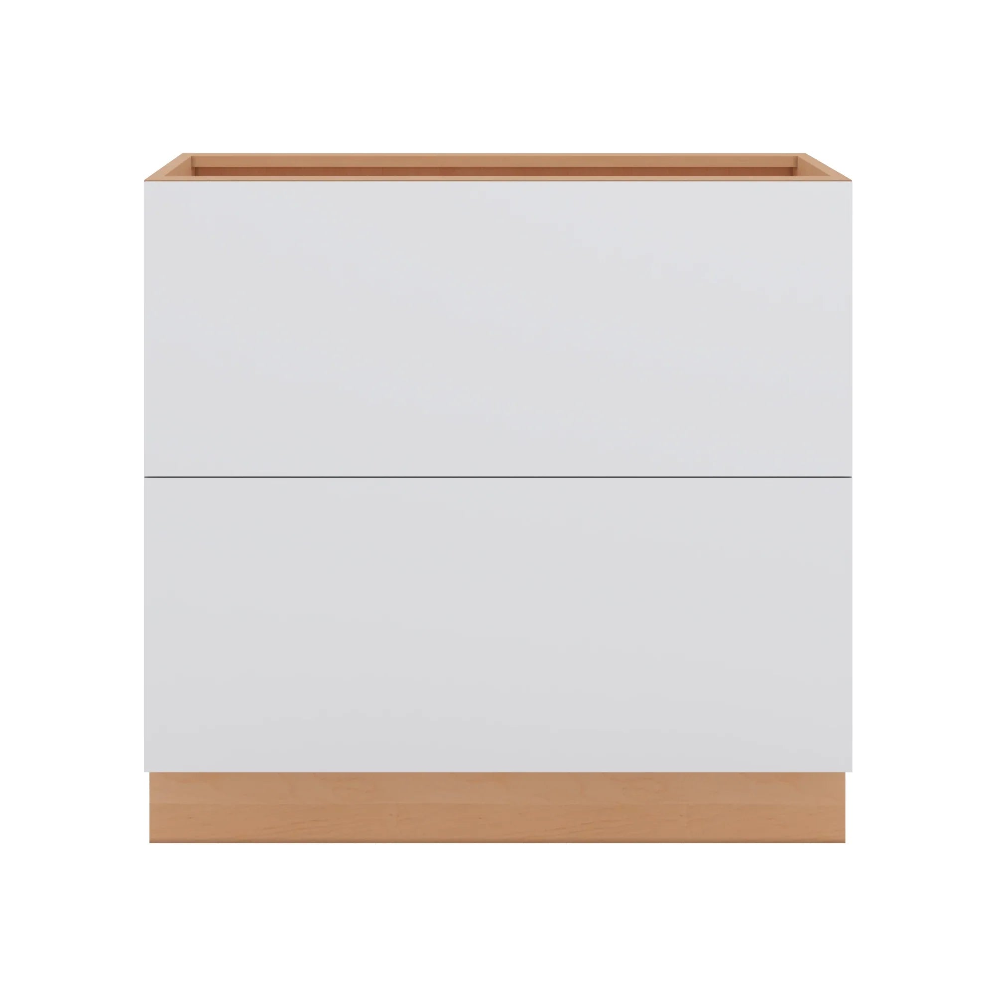 Modernform Cabinet Matte White 36" W X 34 1/2" H X 24" D  2 Drawer Base Cabinet