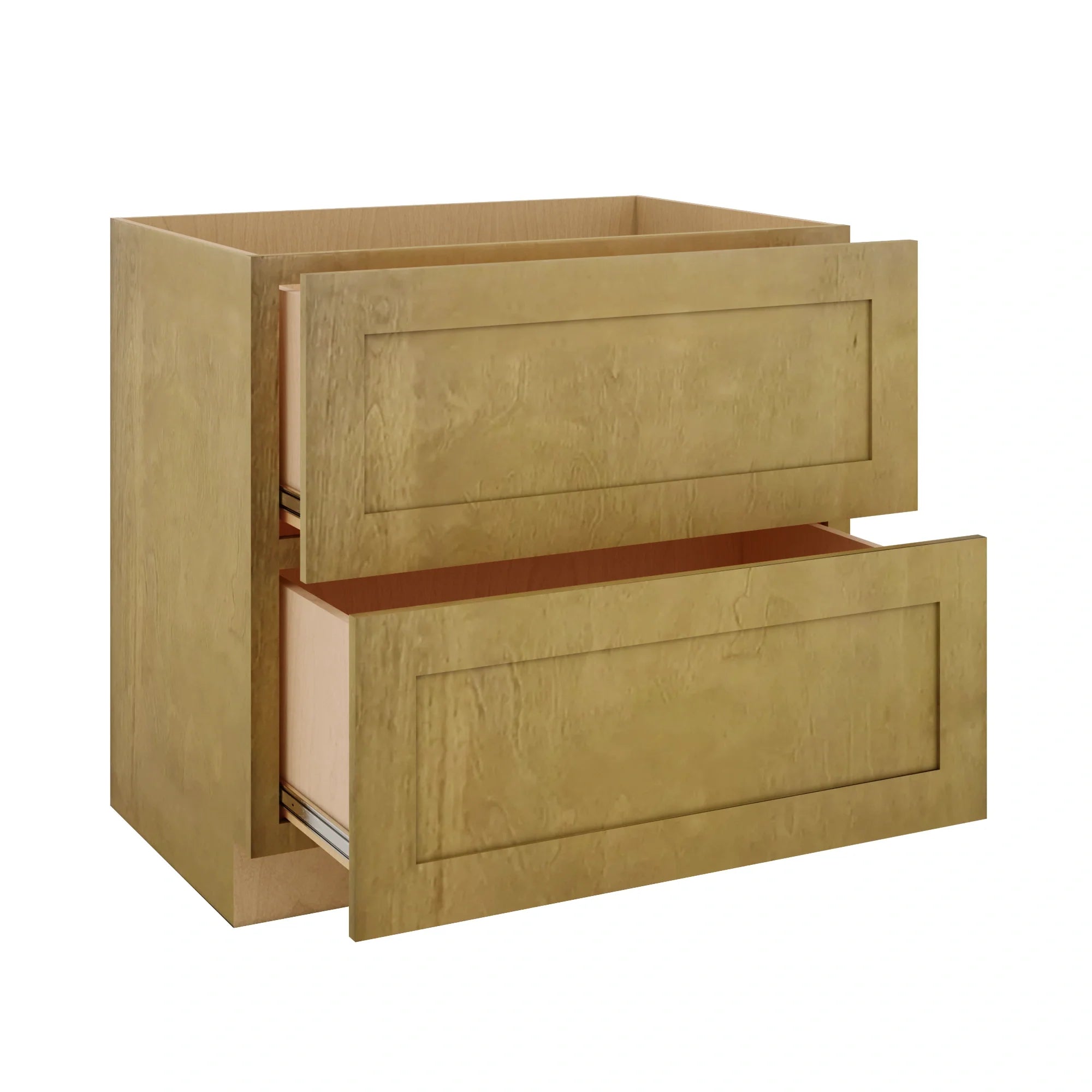 Modernform Cabinet Natural Shaker 36" W X 34 1/2" H X 24" D  2 Drawer Base Cabinet